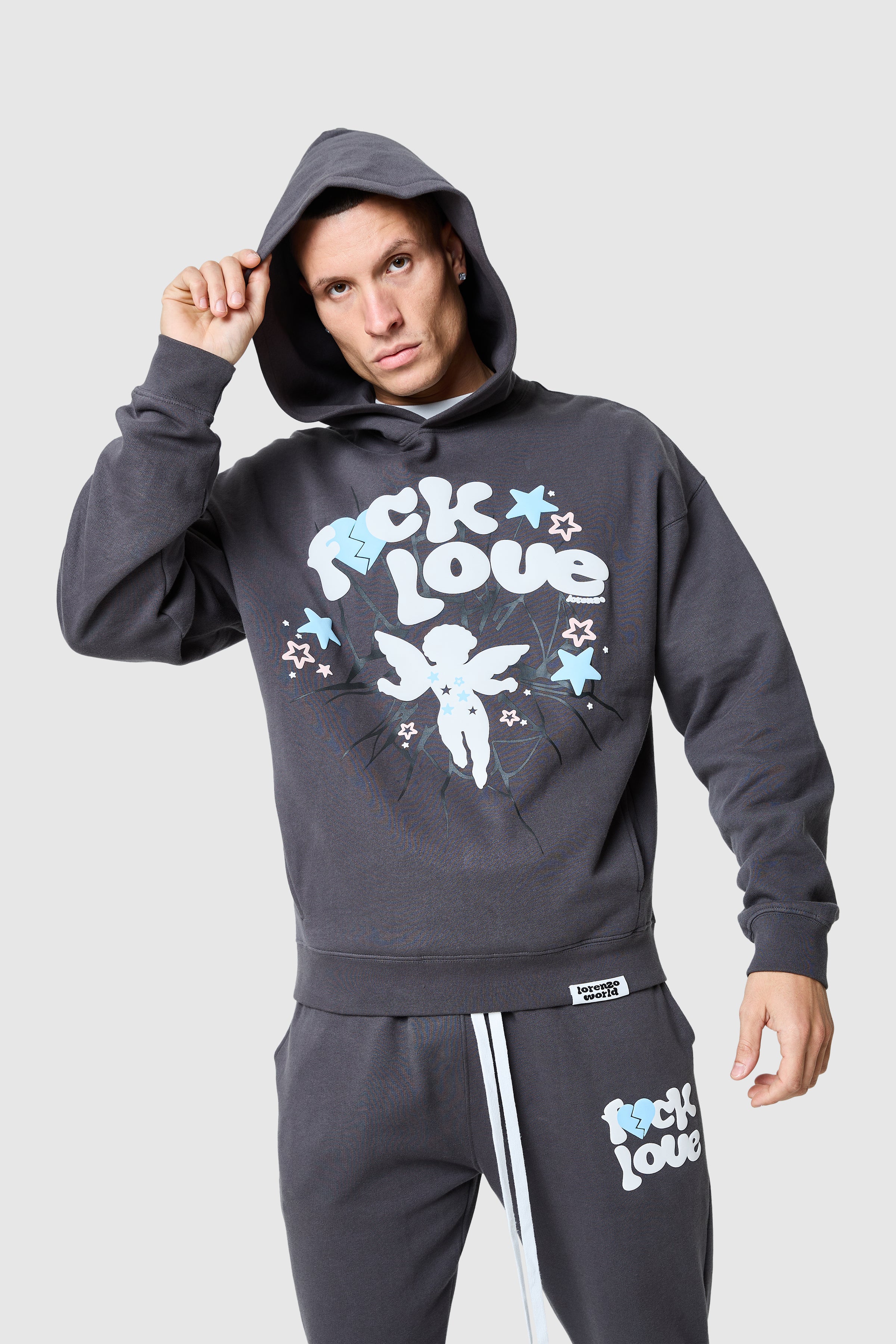 Fxck Love Hood - Volcano Grey - Image 2