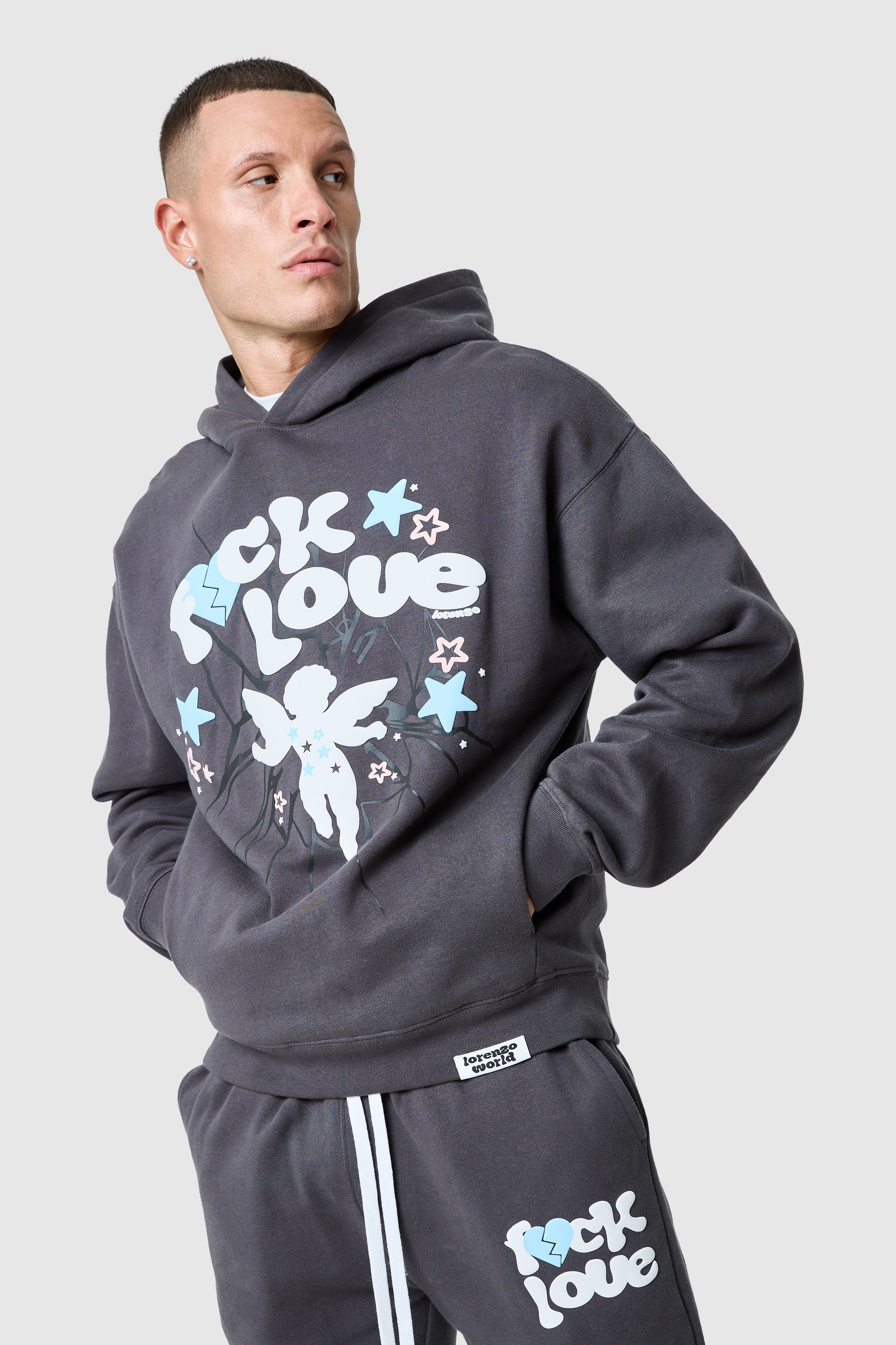 Fxck Love Tracksuit - Volcano Grey - Image 3