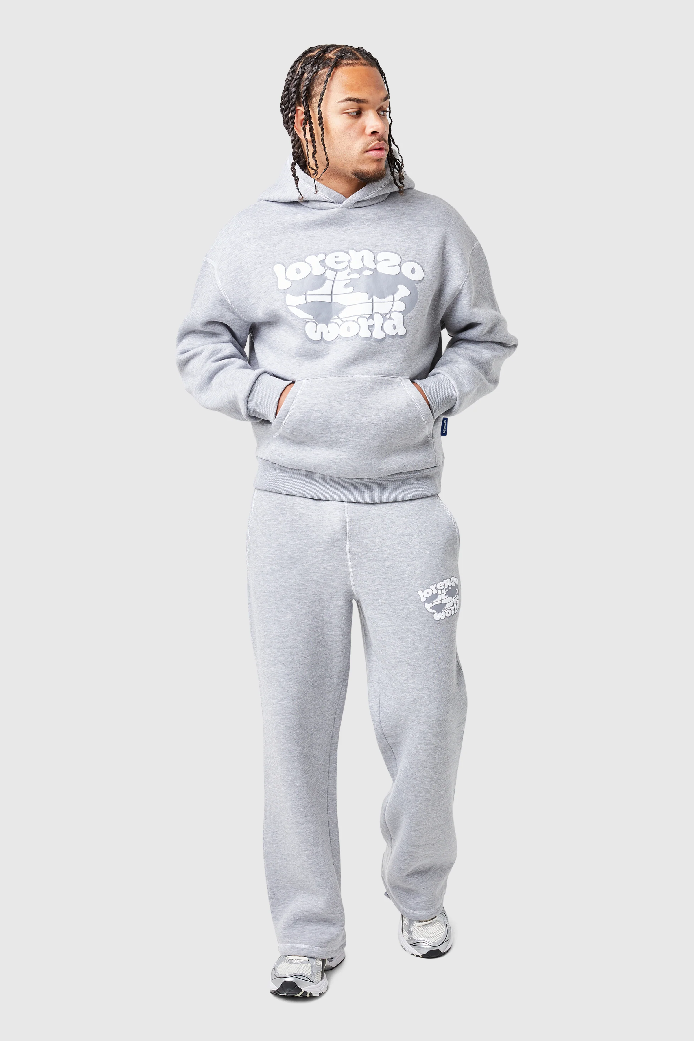 Globe Tracksuit - Grey Marl - Image 3