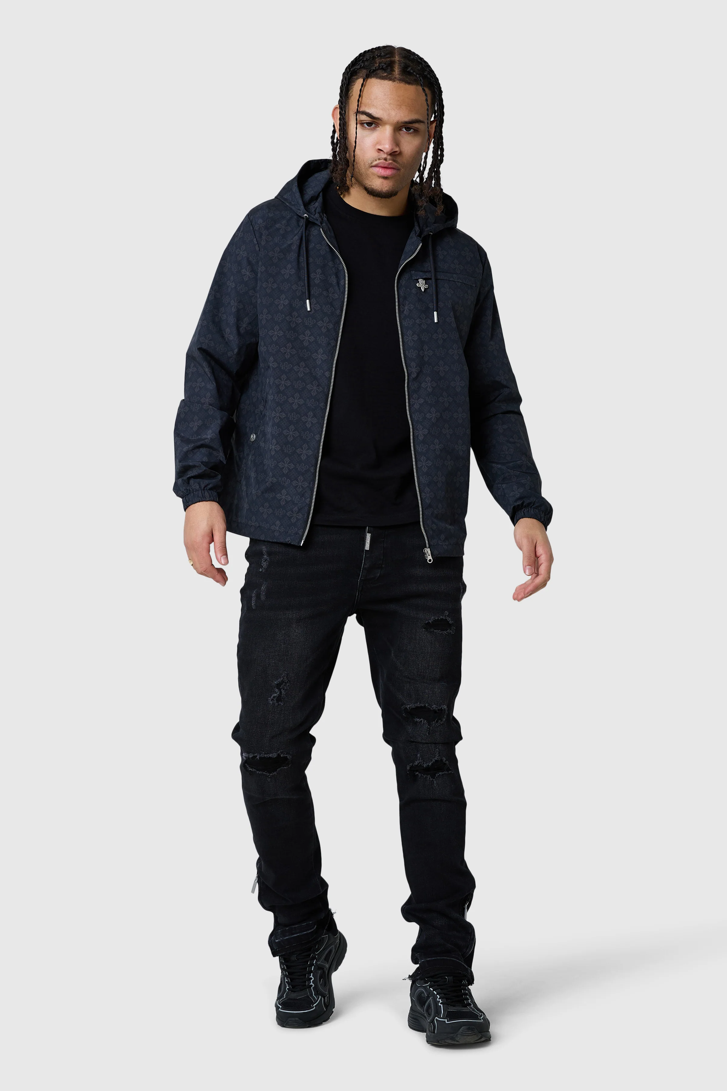 Icon AOP Jacket- Black - Image 8