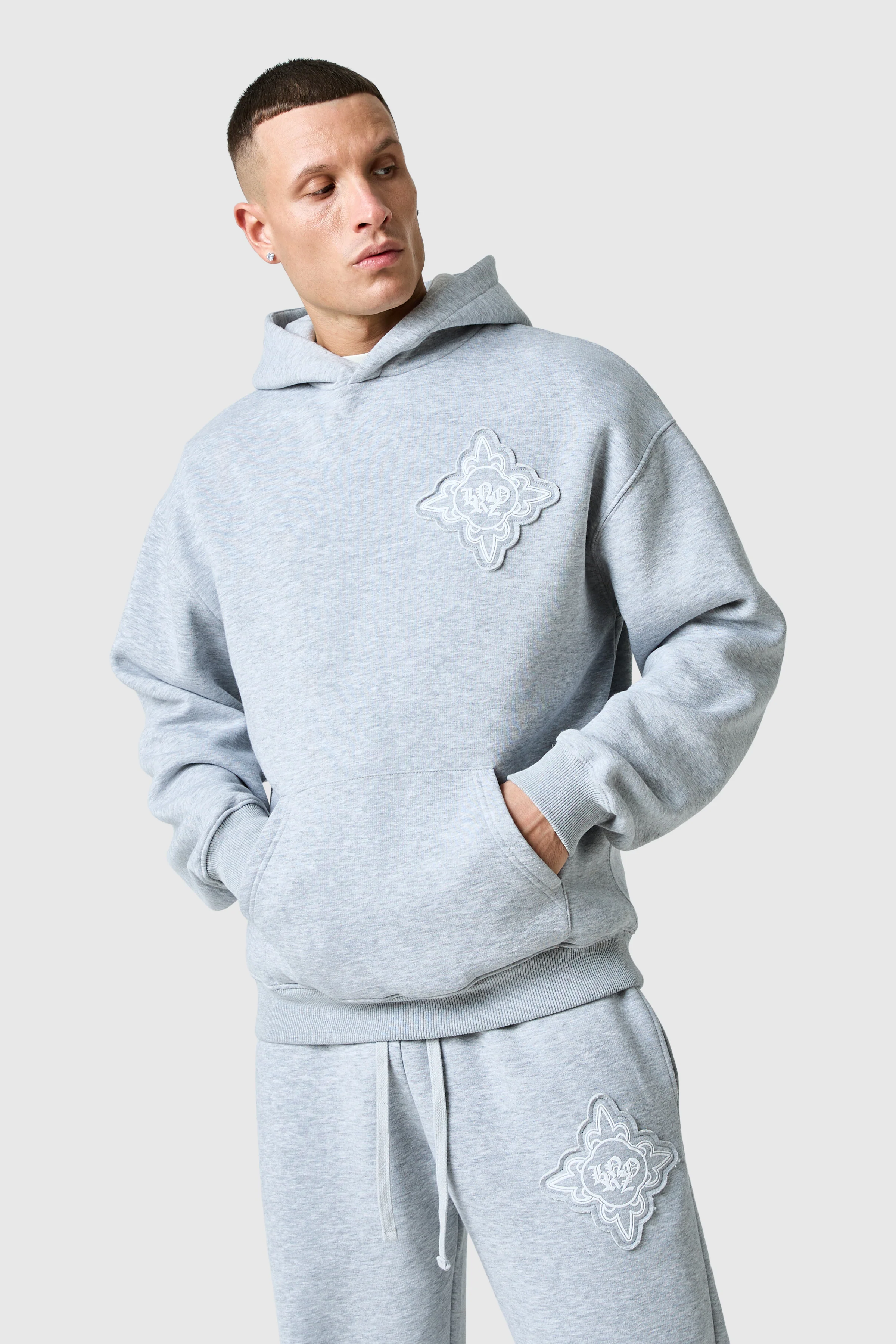 Icon Apex Tracksuit - Grey Marl - Image 7