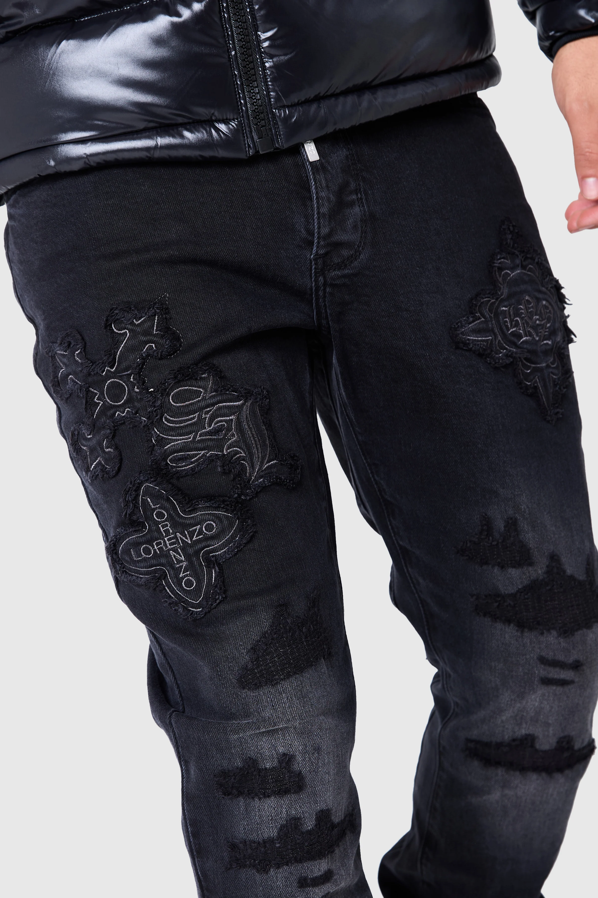 Icon Patch Flare Jean - Black - Image 5