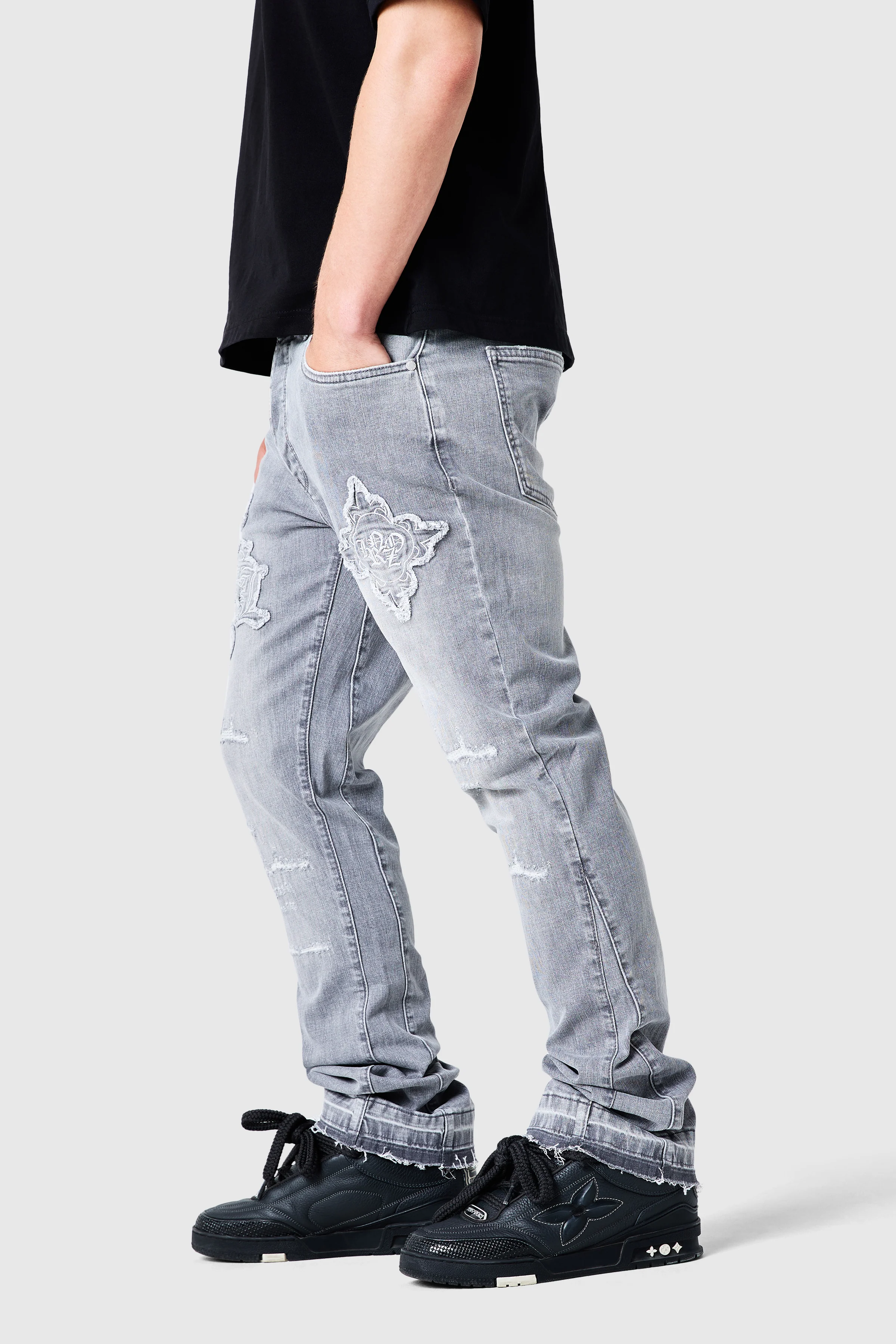 Icon Patch Flare Jean - Light Grey - Image 2