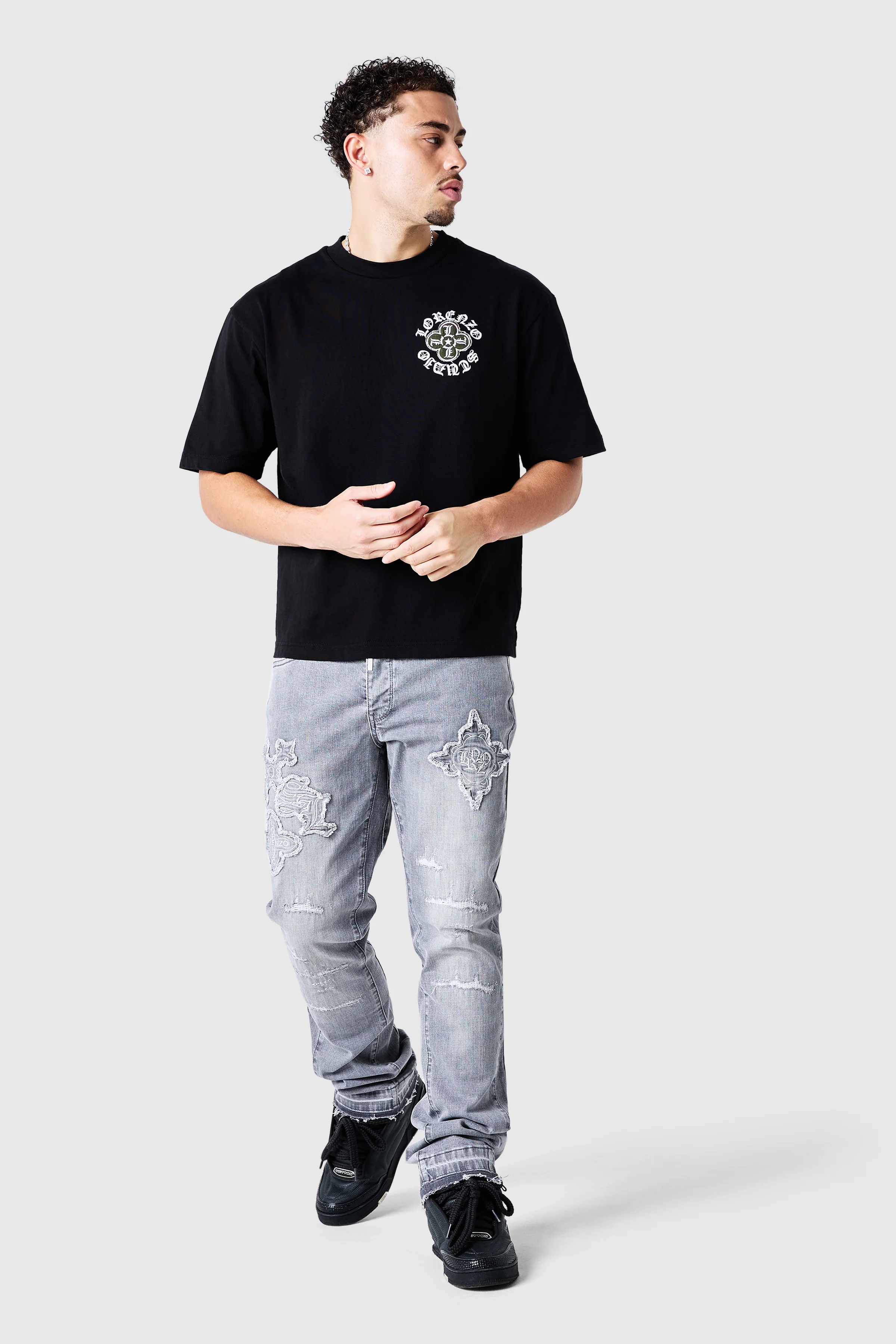Icon Patch Flare Jean - Light Grey - Image 9