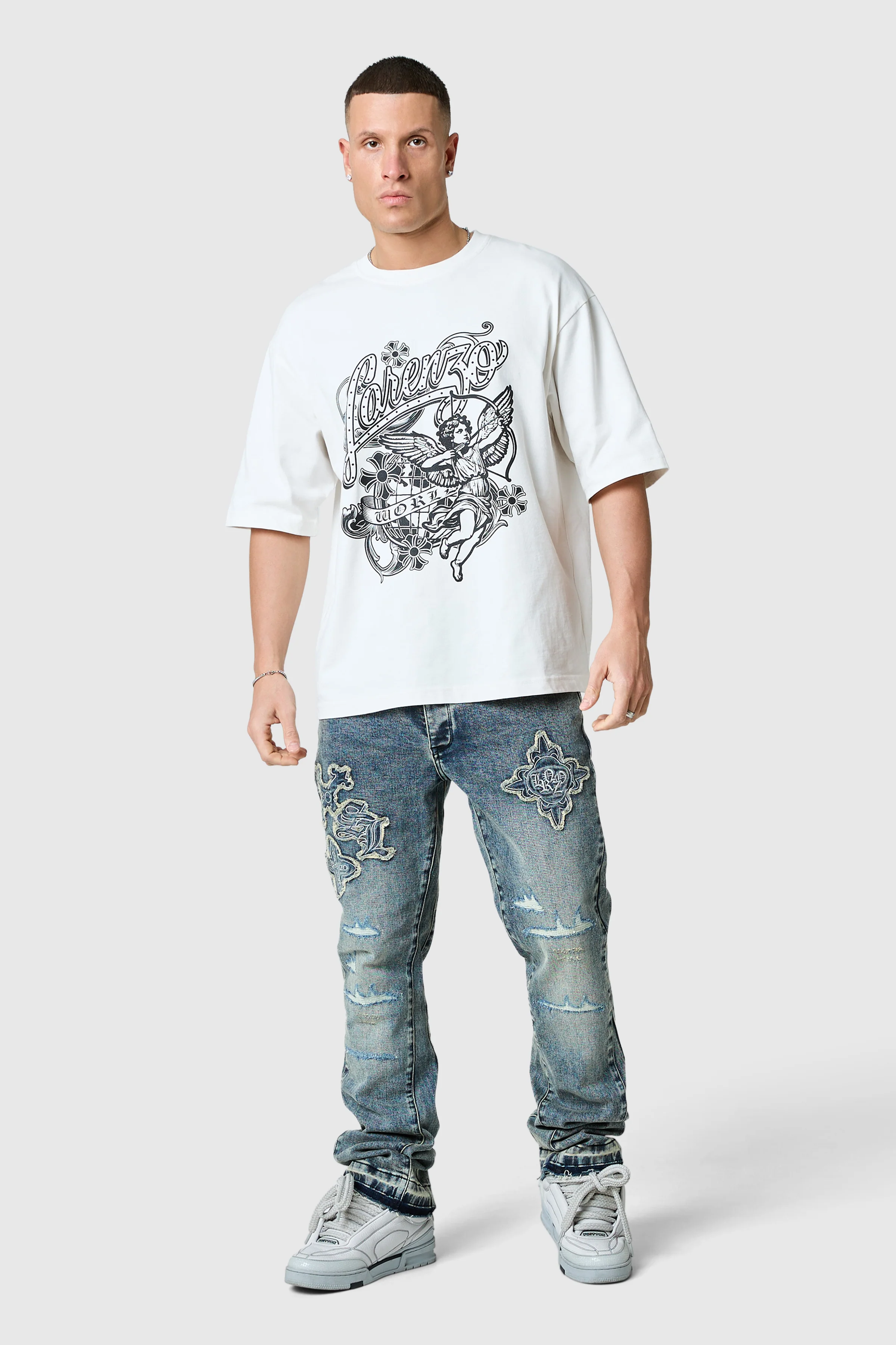 Icon Patch Flare Jean - Vintage Blue - Image 5