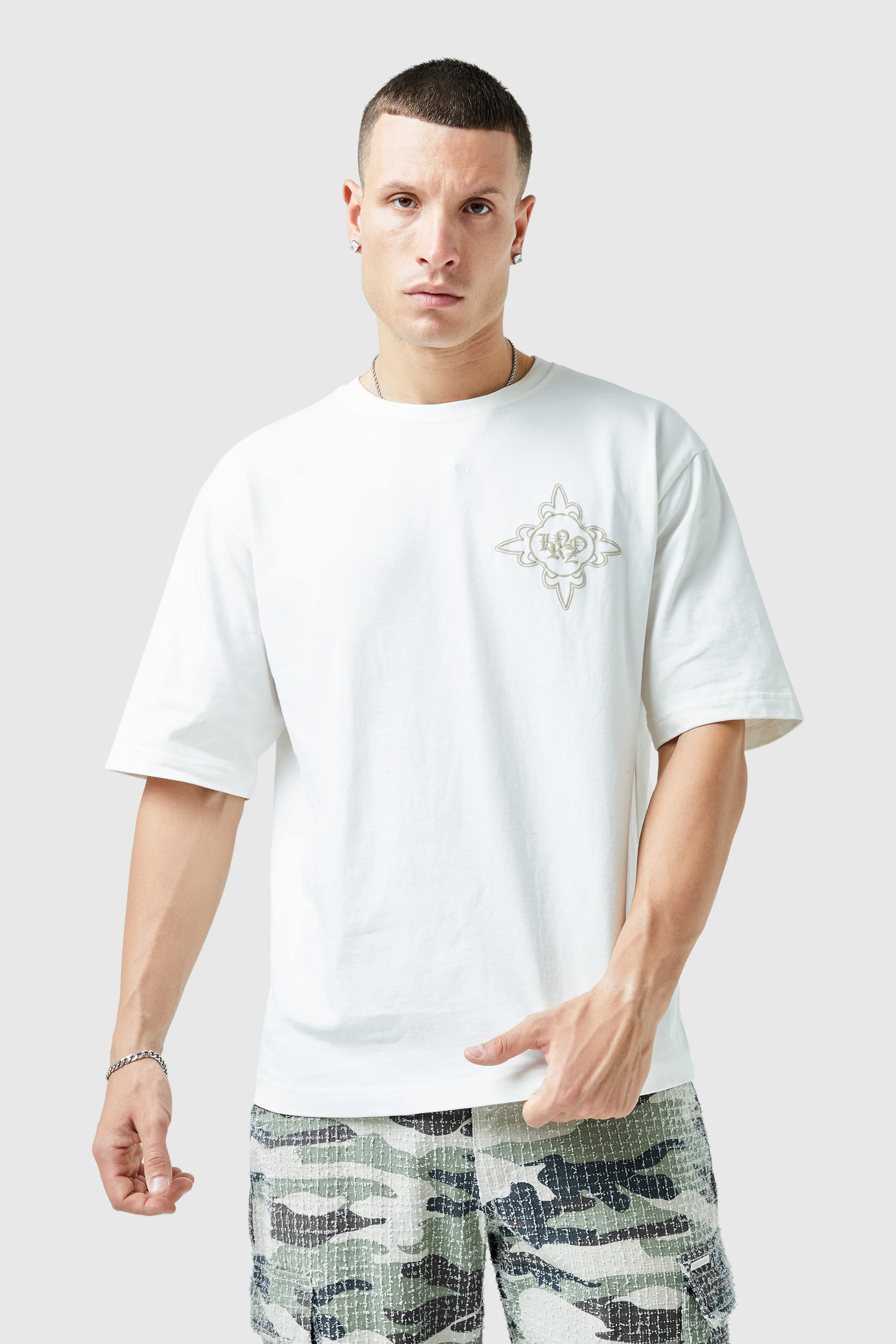 Icon Tee - White/Beige - Image 2