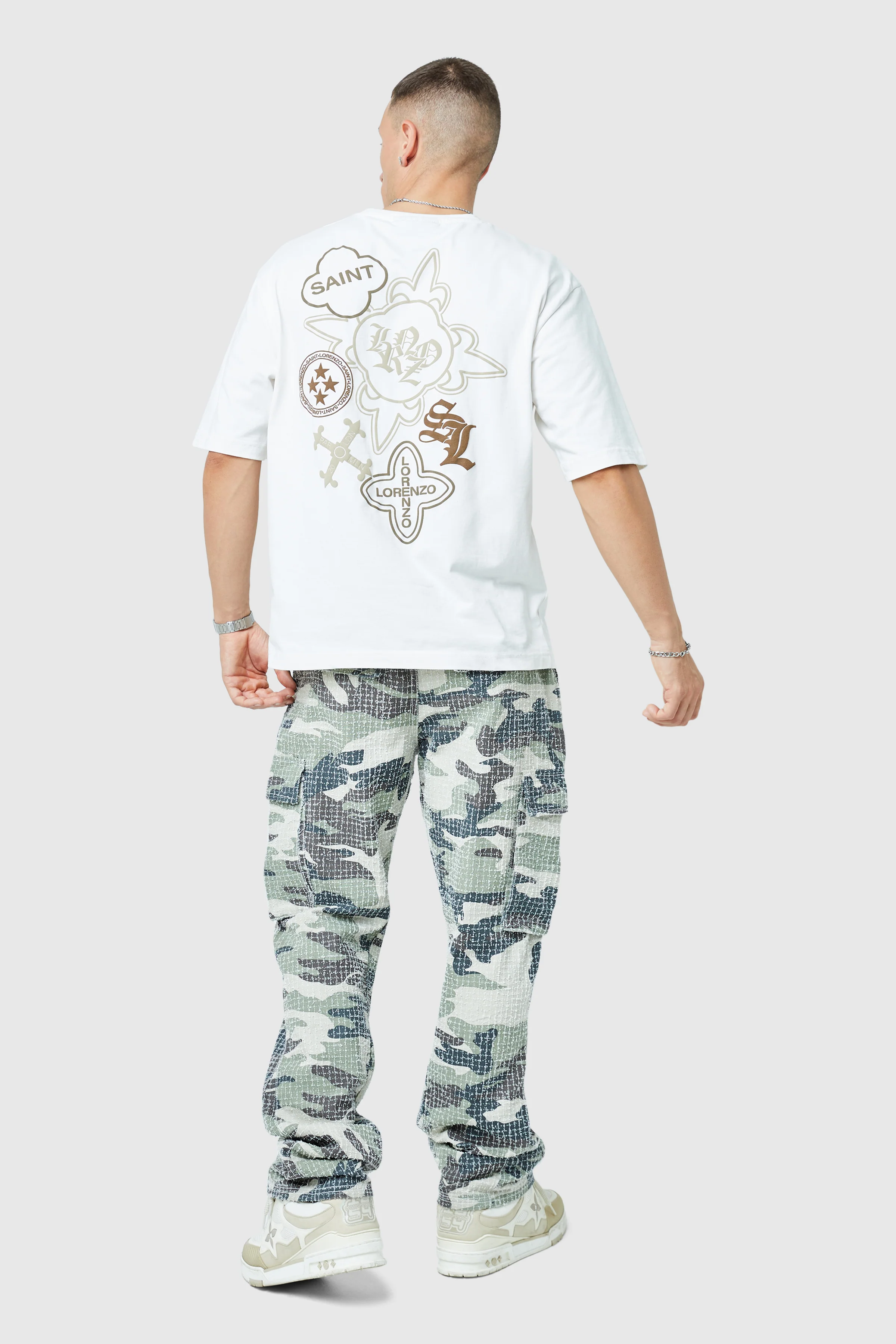 Icon Tee - White/Beige - Image 3