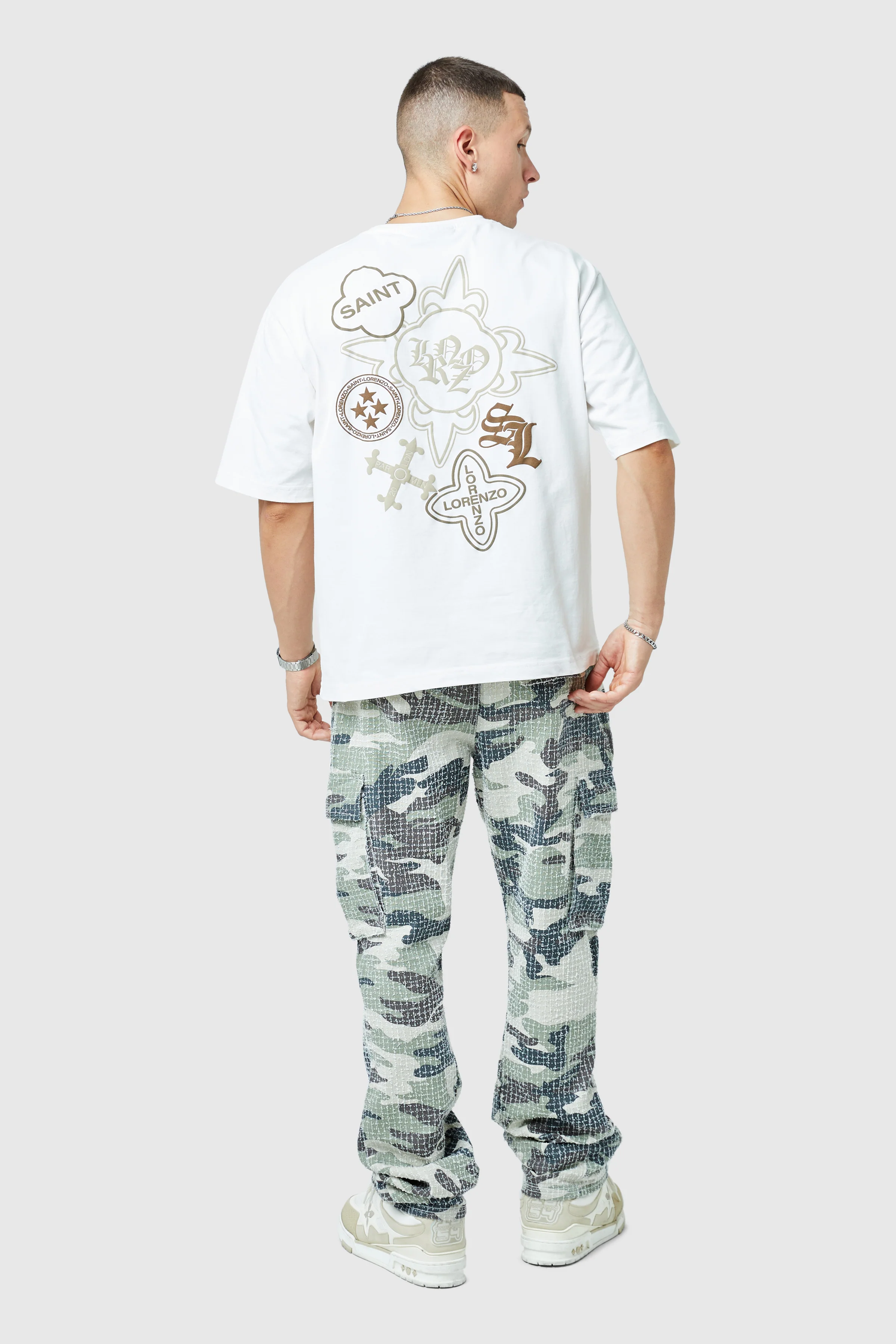 Icon Tee - White/Beige - Image 4
