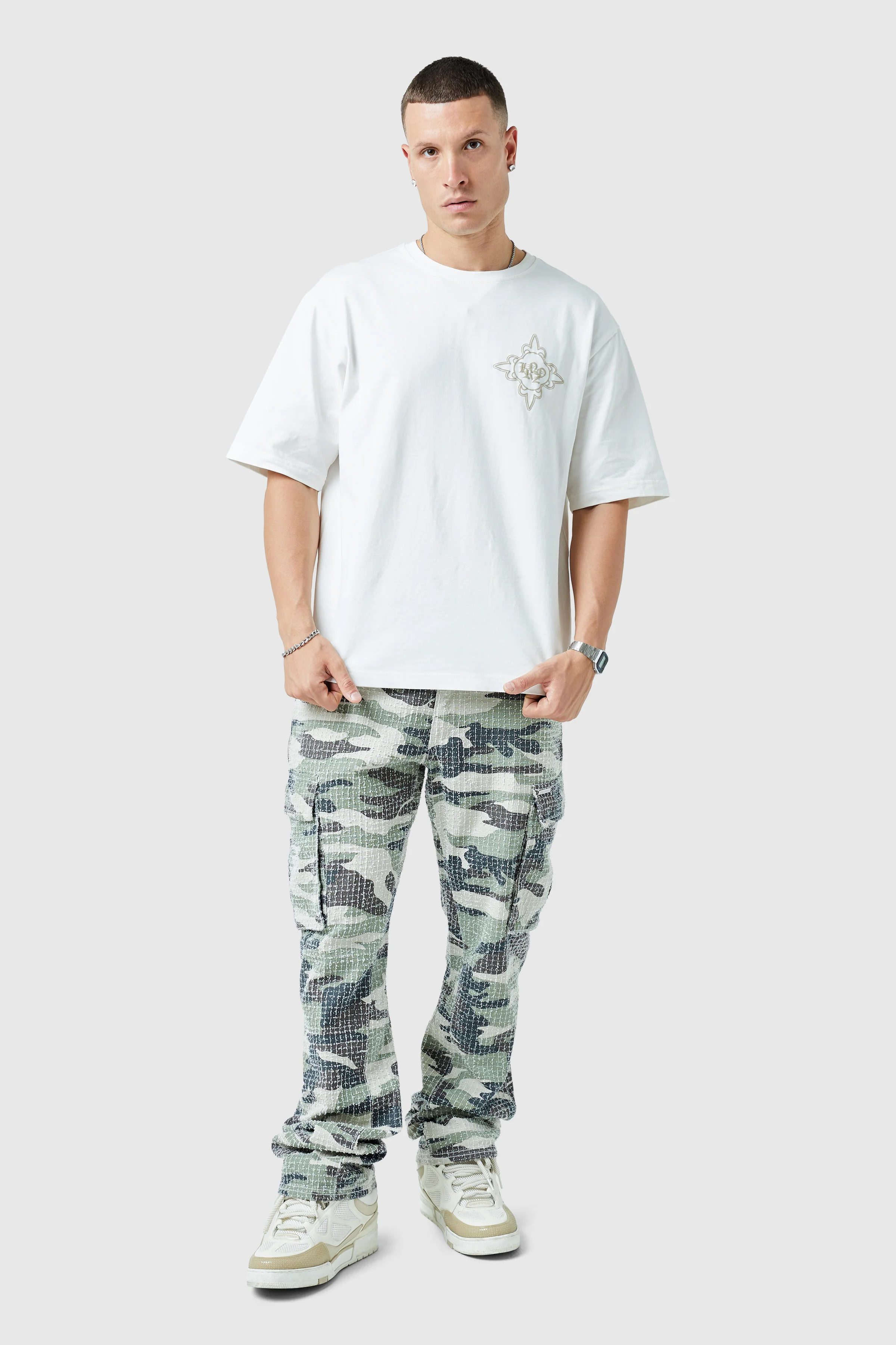 Icon Tee - White/Beige - Image 5