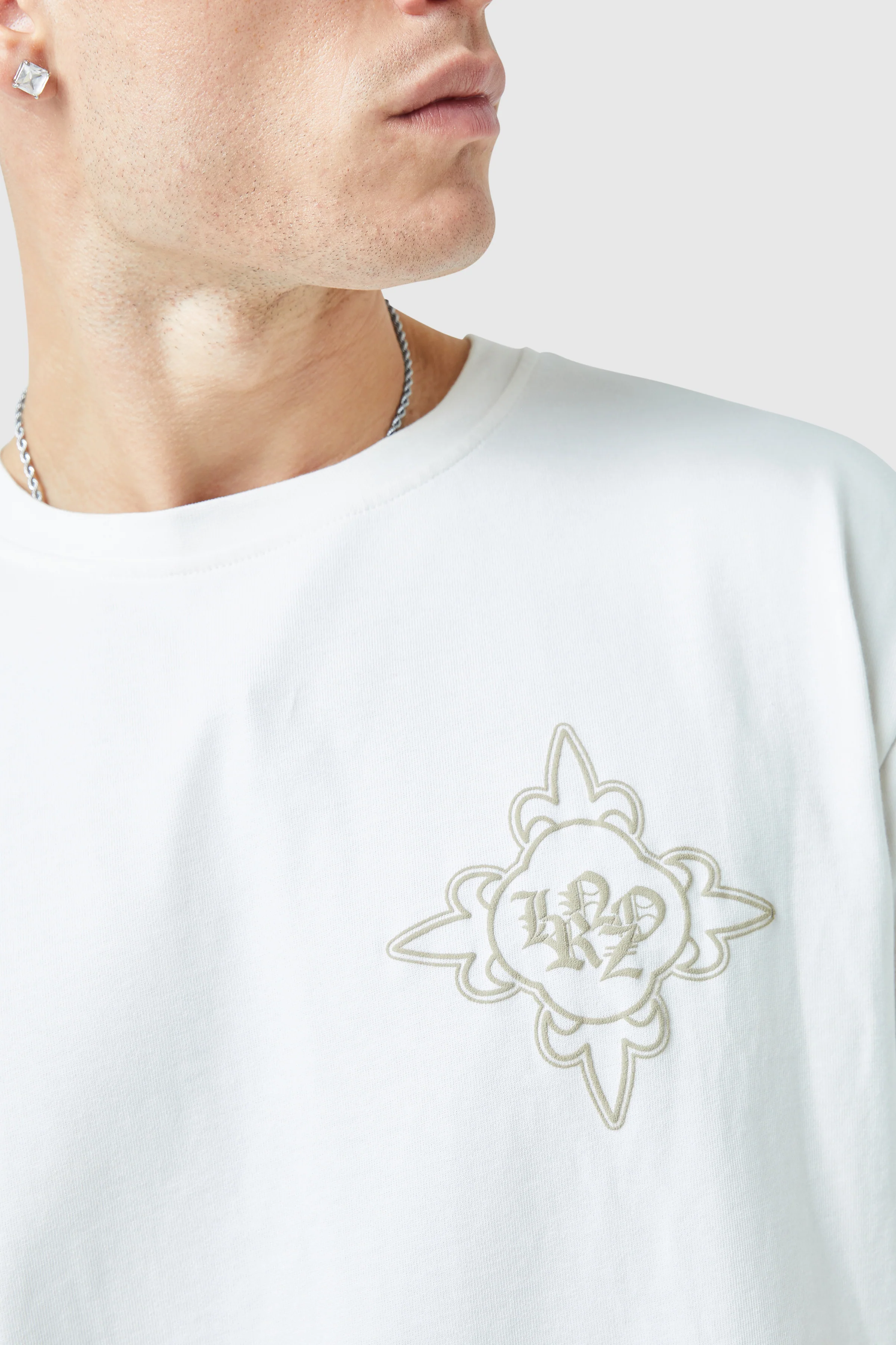 Icon Tee - White/Beige - Image 6