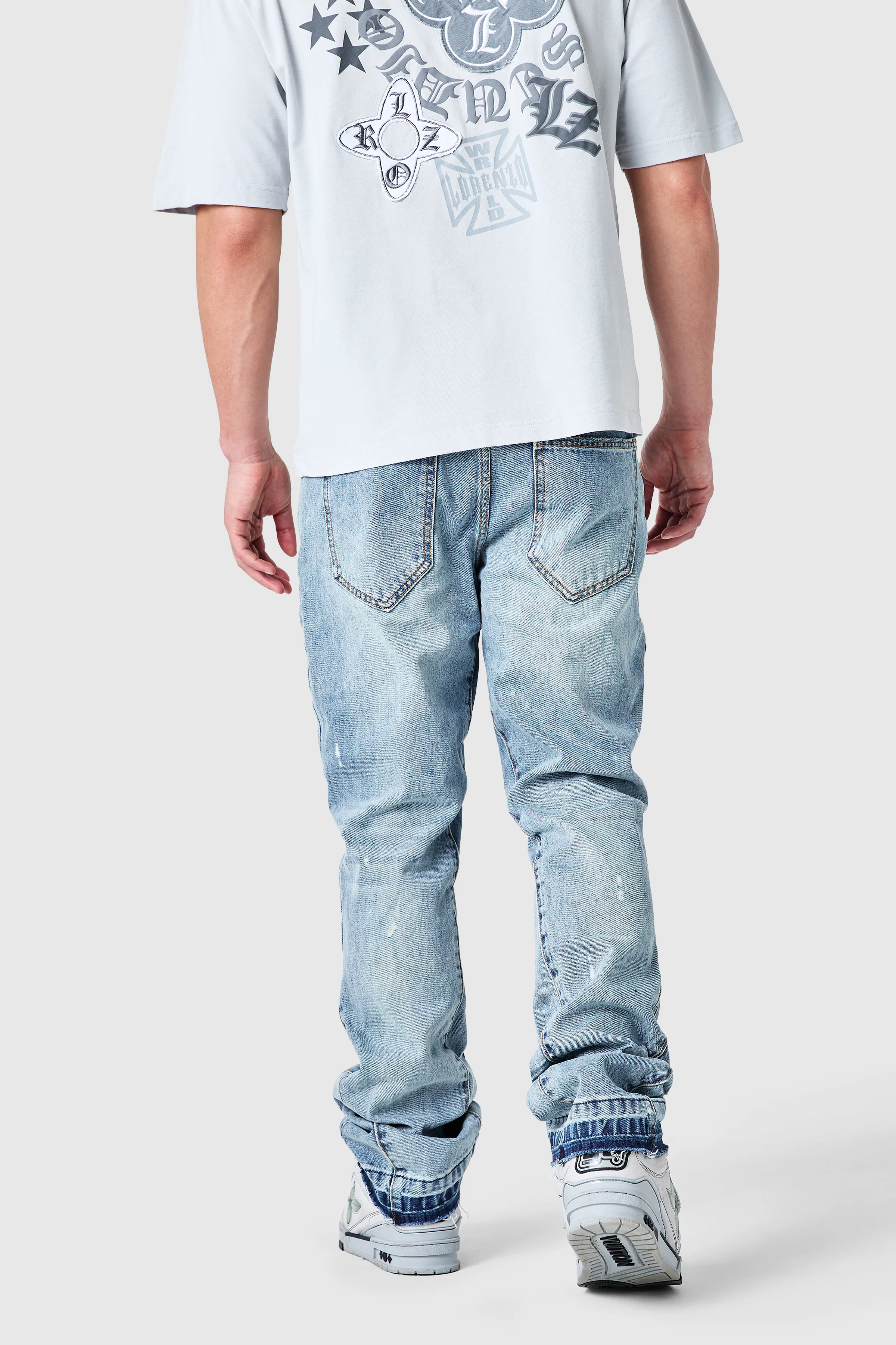 Inferno Flare Jean - Light Blue Stone Wash - Image 10