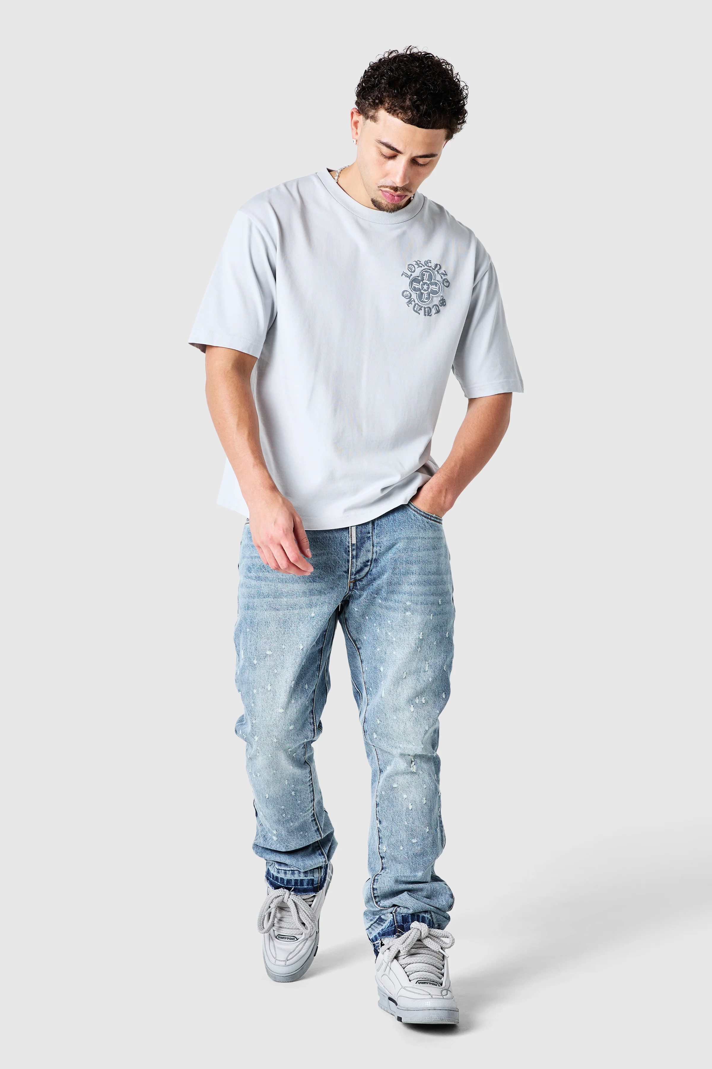Inferno Flare Jean - Light Blue Stone Wash - Image 3
