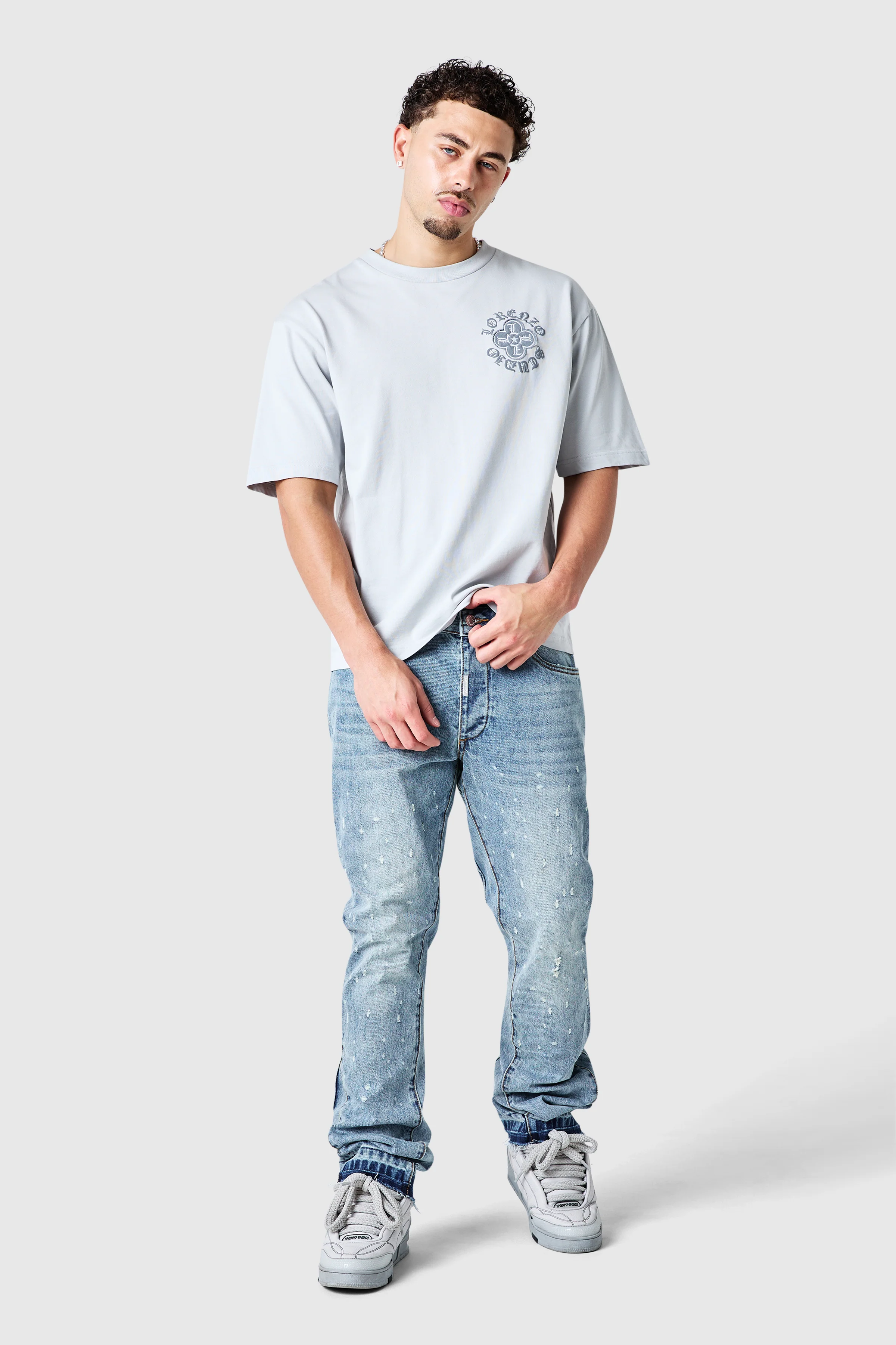 Inferno Flare Jean - Light Blue Stone Wash - Image 4