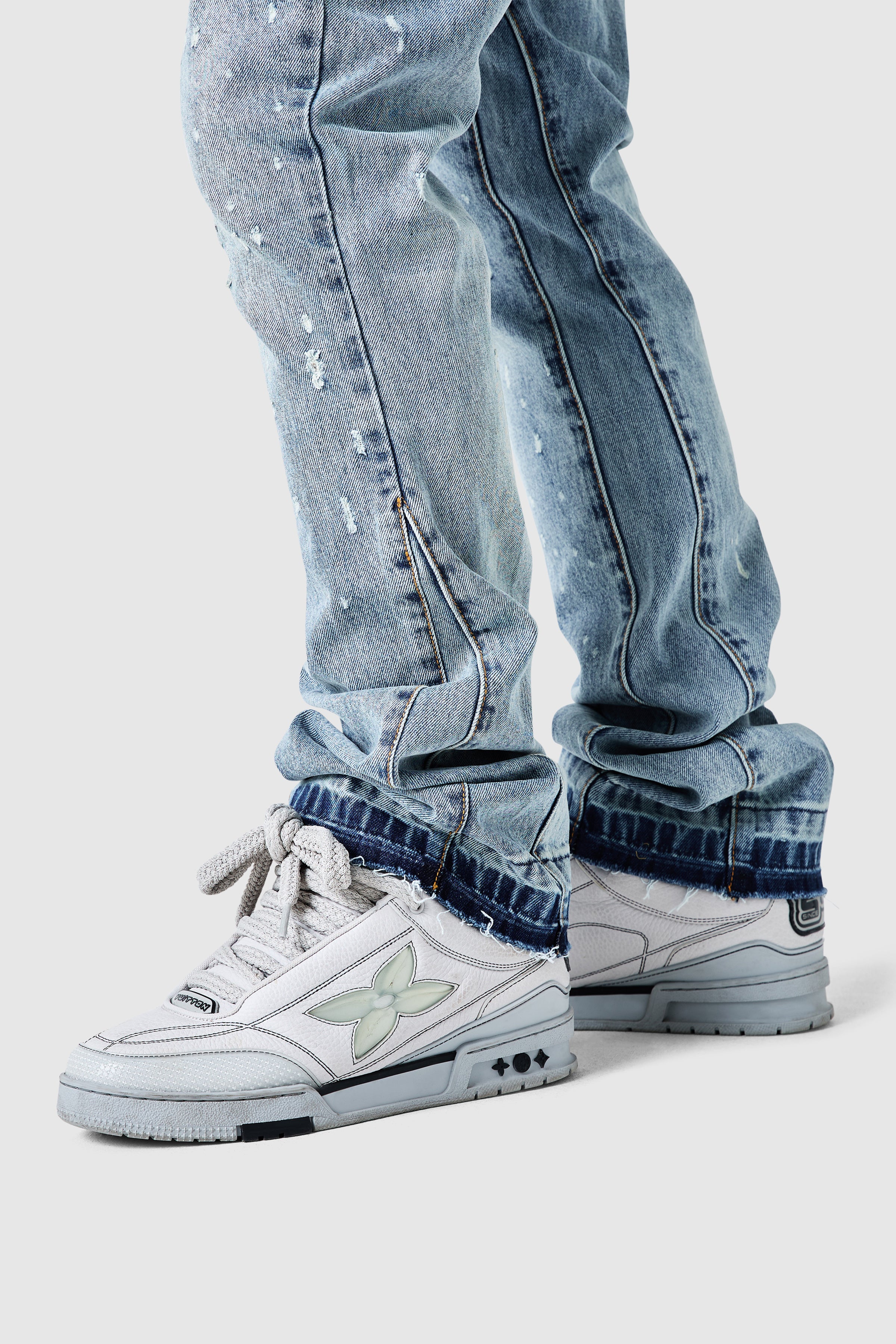 Inferno Flare Jean - Light Blue Stone Wash - Image 7