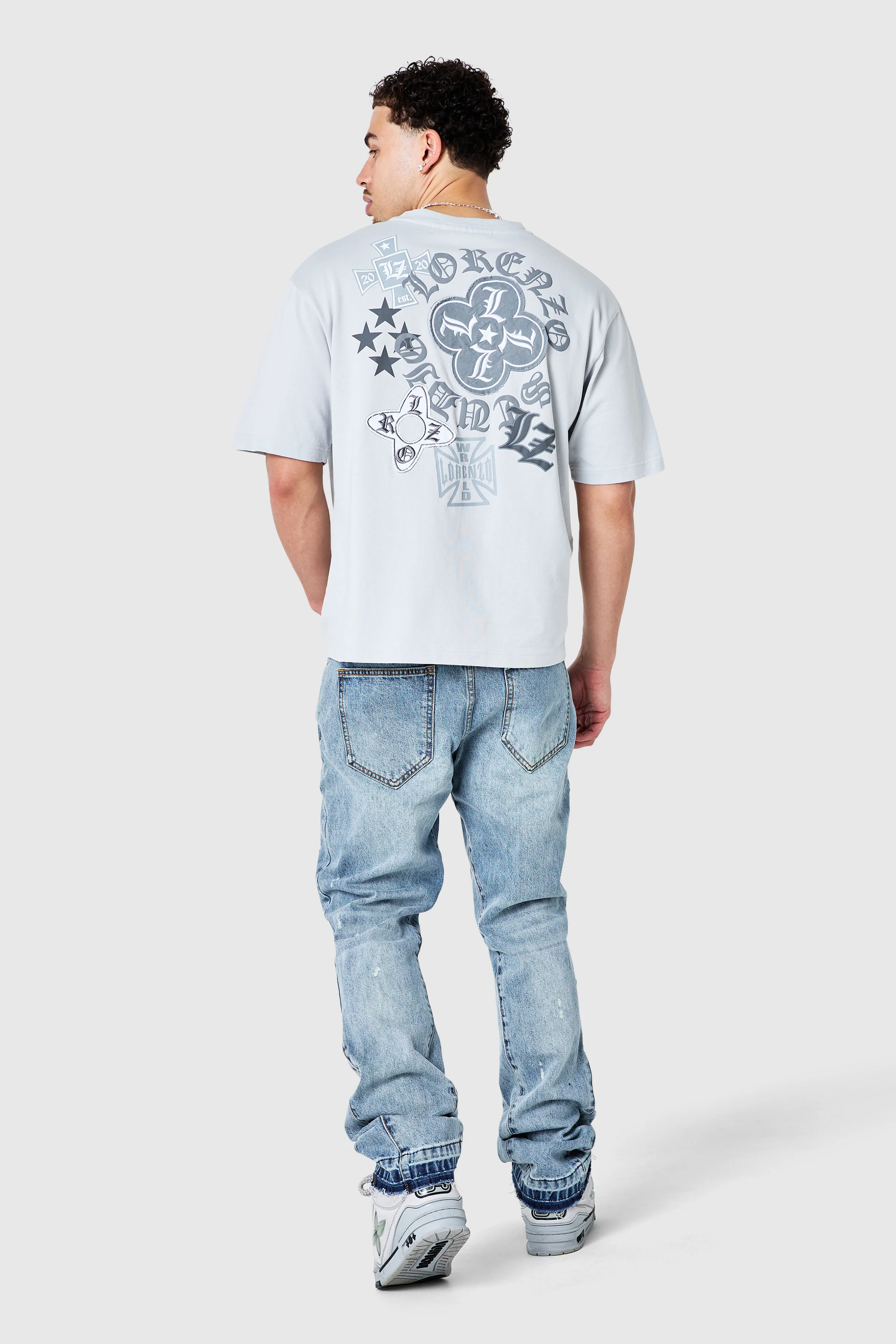 Inferno Flare Jean - Light Blue Stone Wash - Image 8