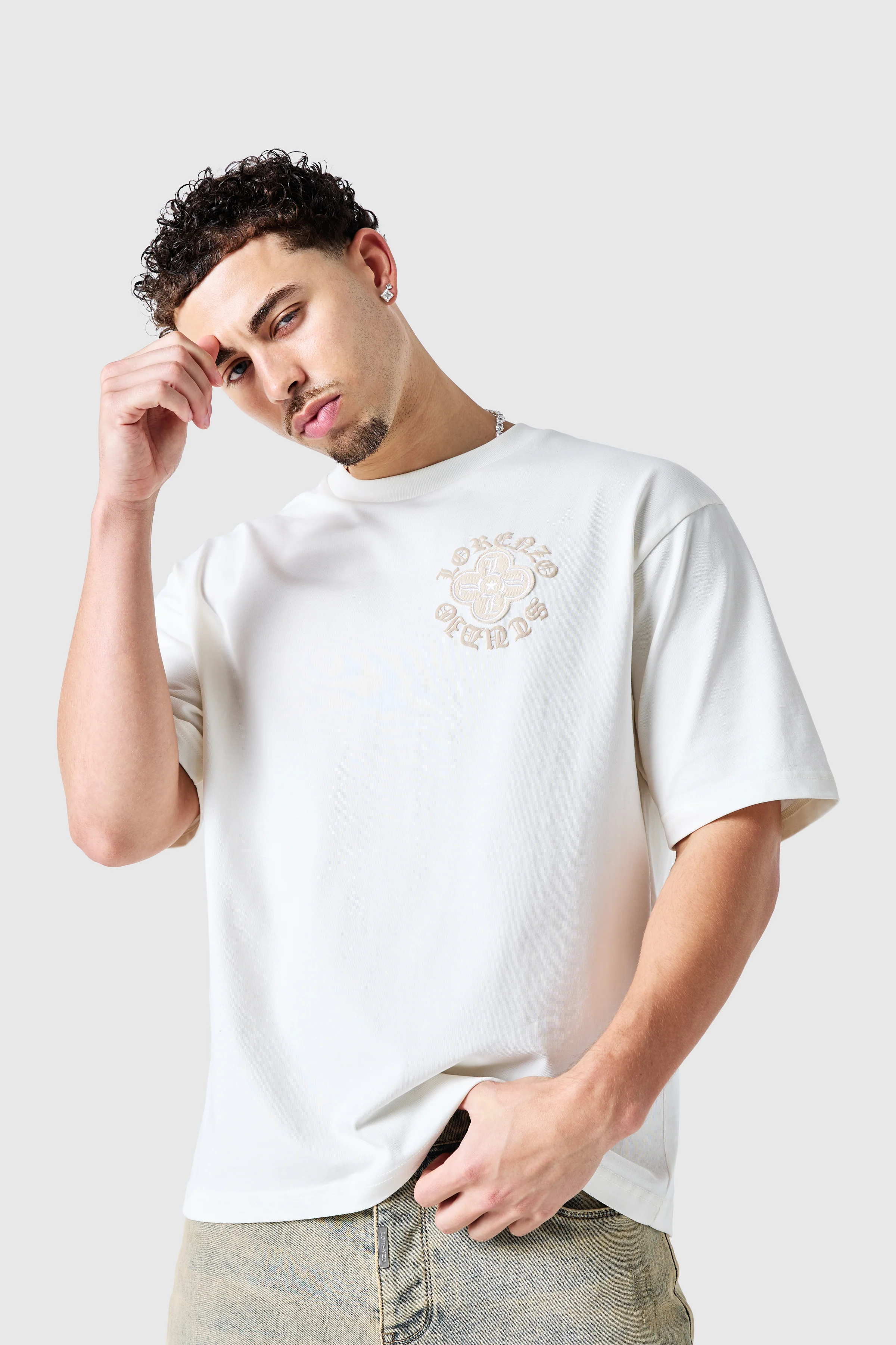 Insignia Tee - Off White - Image 5