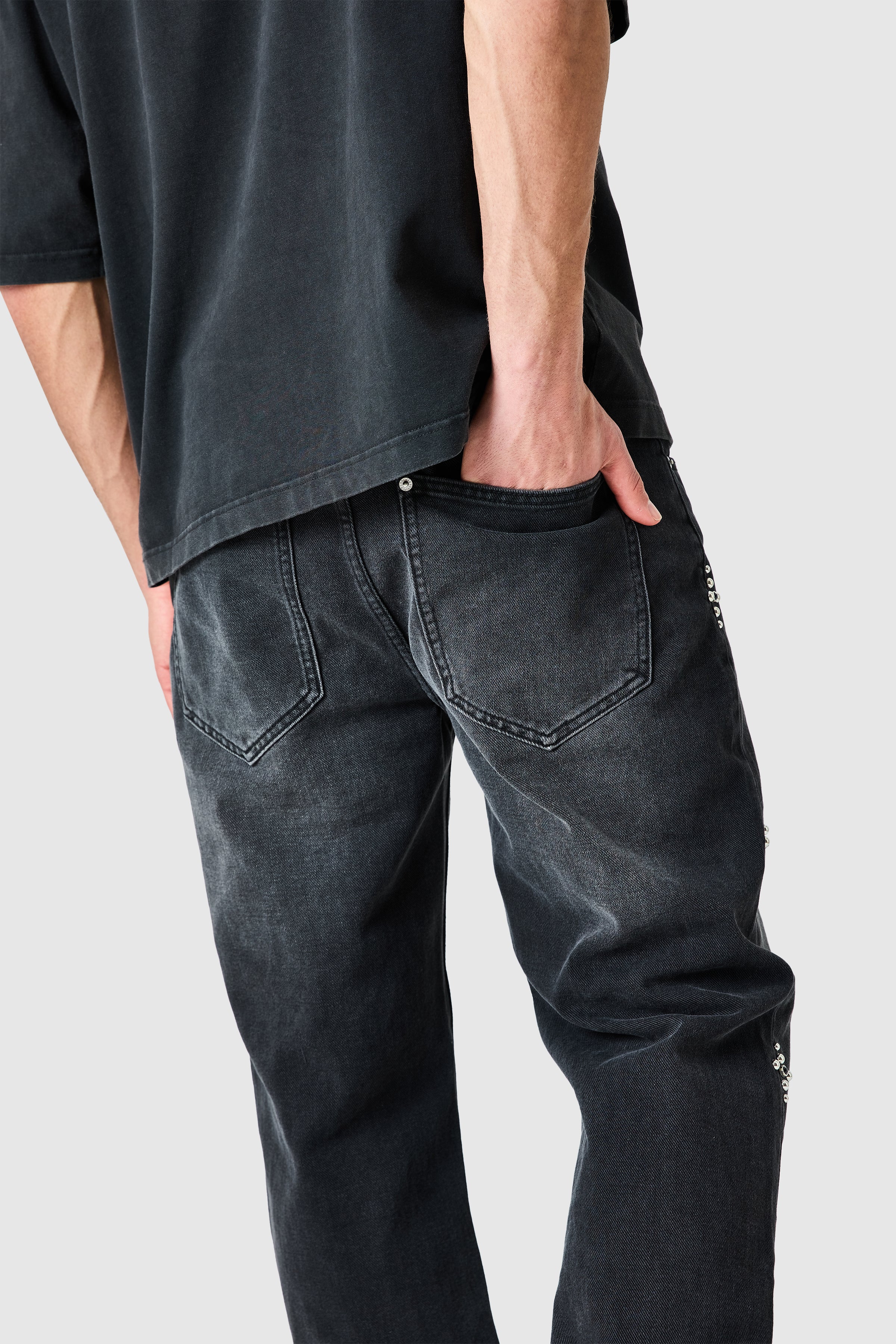 Jewel Straight Jean - Black - Image 10