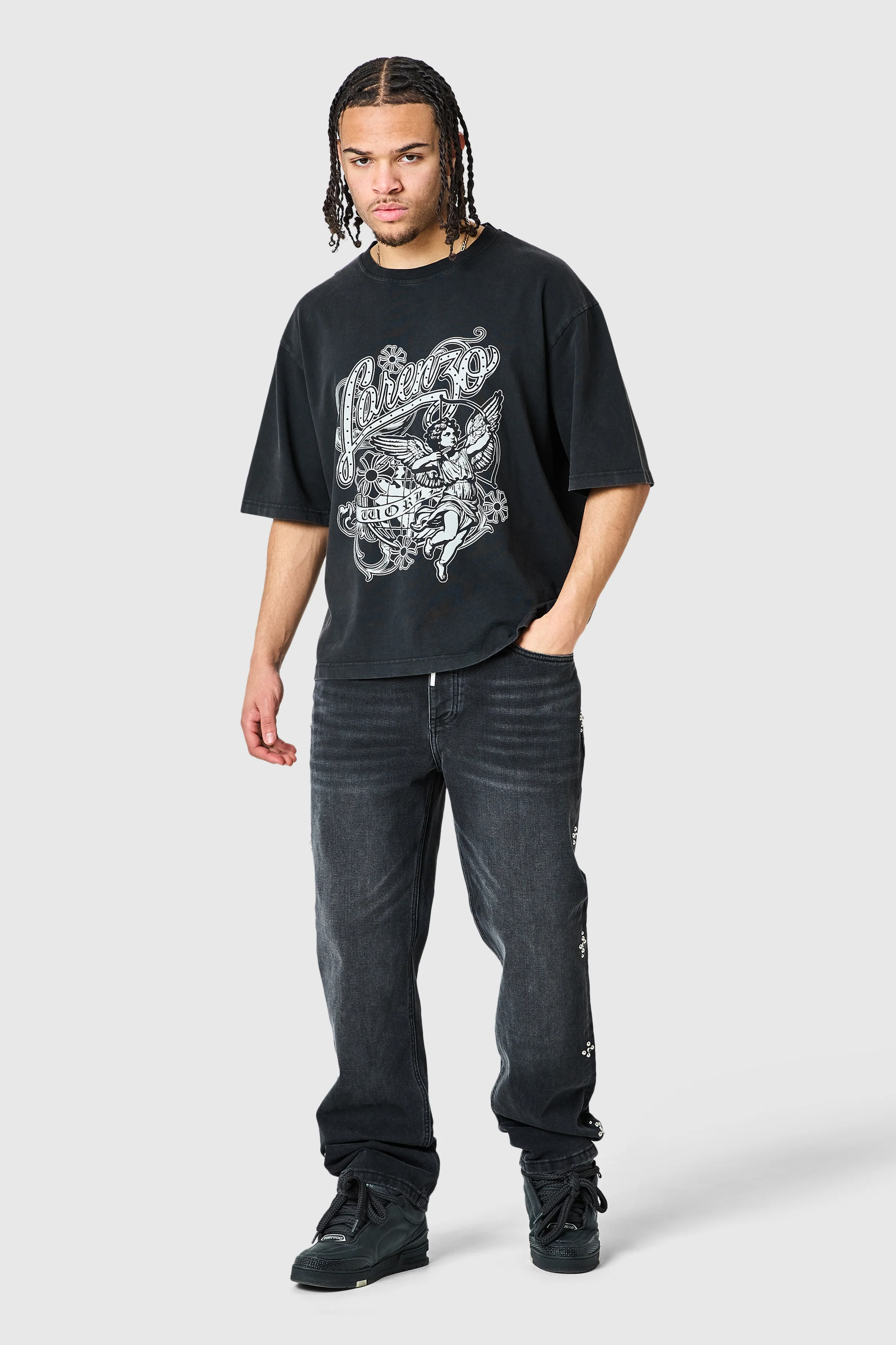 Jewel Straight Jean - Black - Image 4