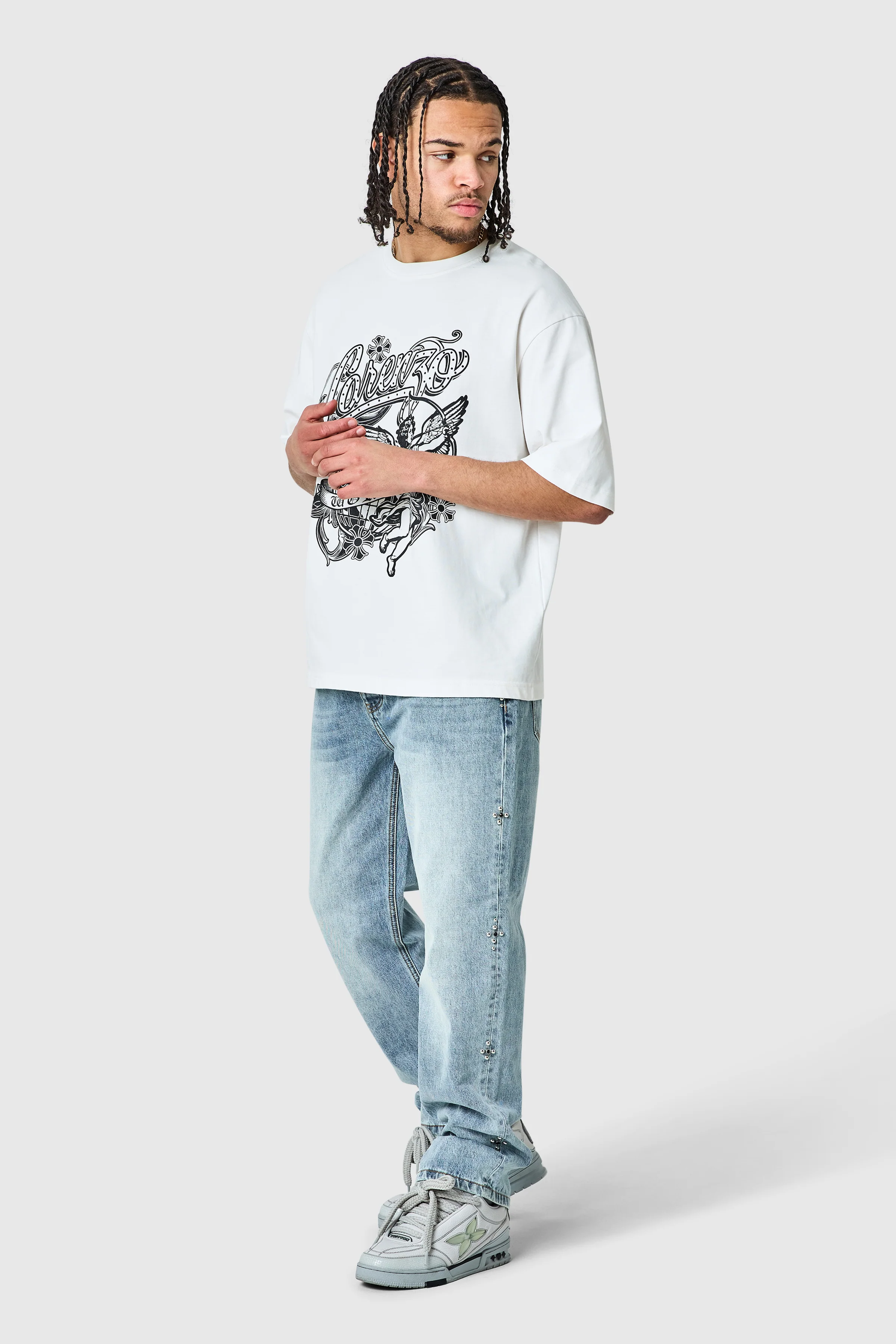 Jewel Straight Jean - Blue Stone Wash - Image 4