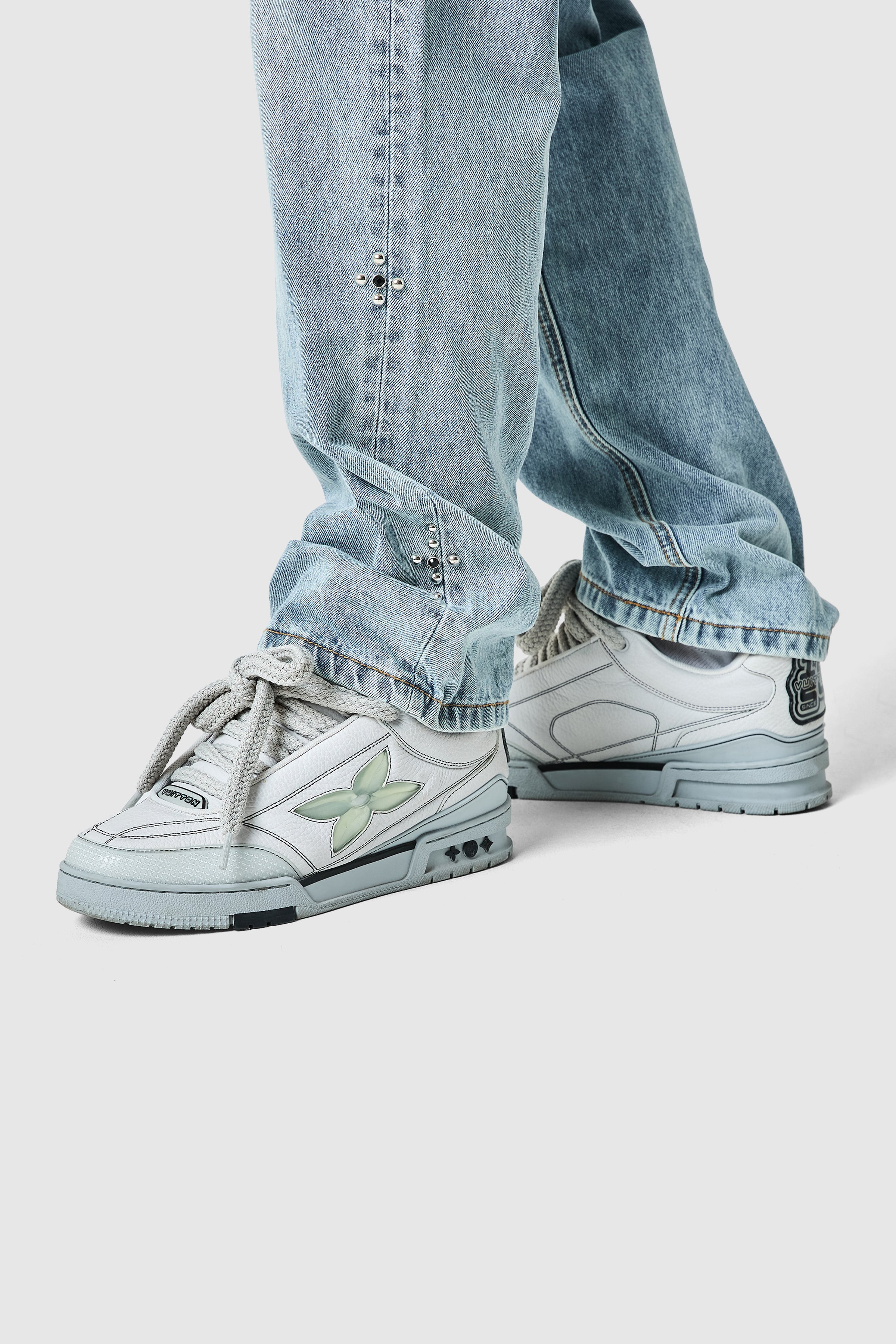 Jewel Straight Jean - Blue Stone Wash - Image 5