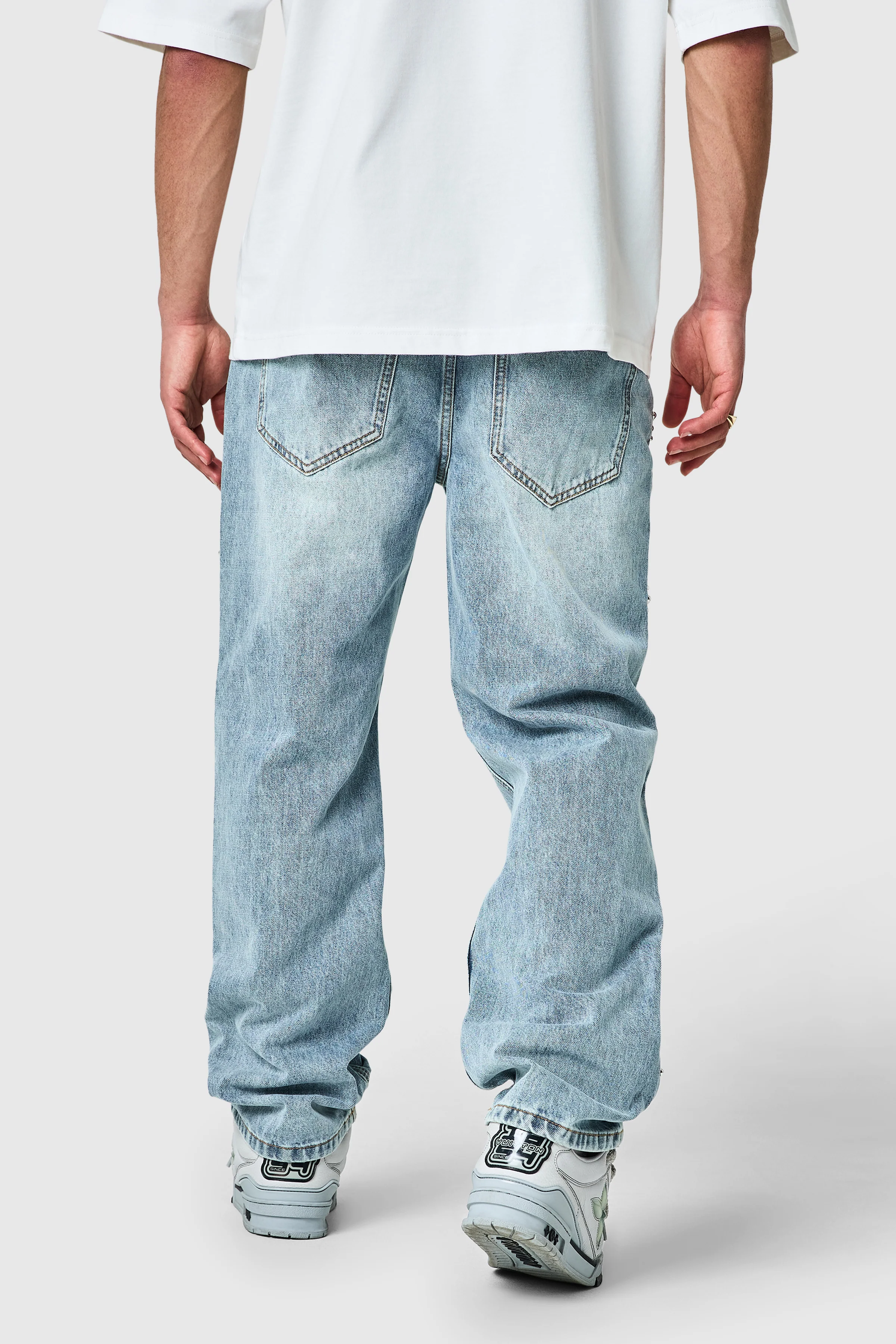 Jewel Straight Jean - Blue Stone Wash - Image 9