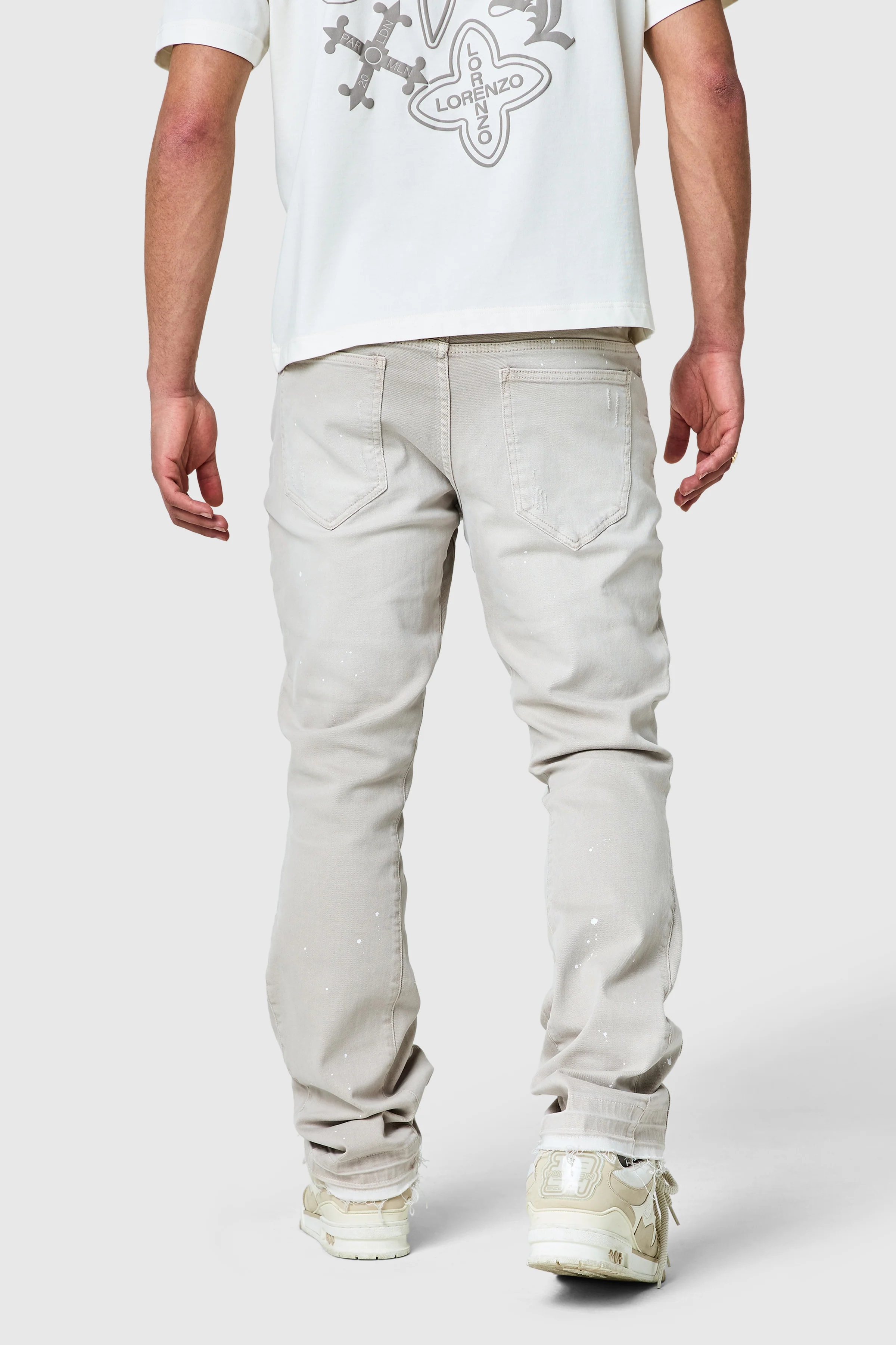 Oasis Flare Jean - Cream Grey - Image 10