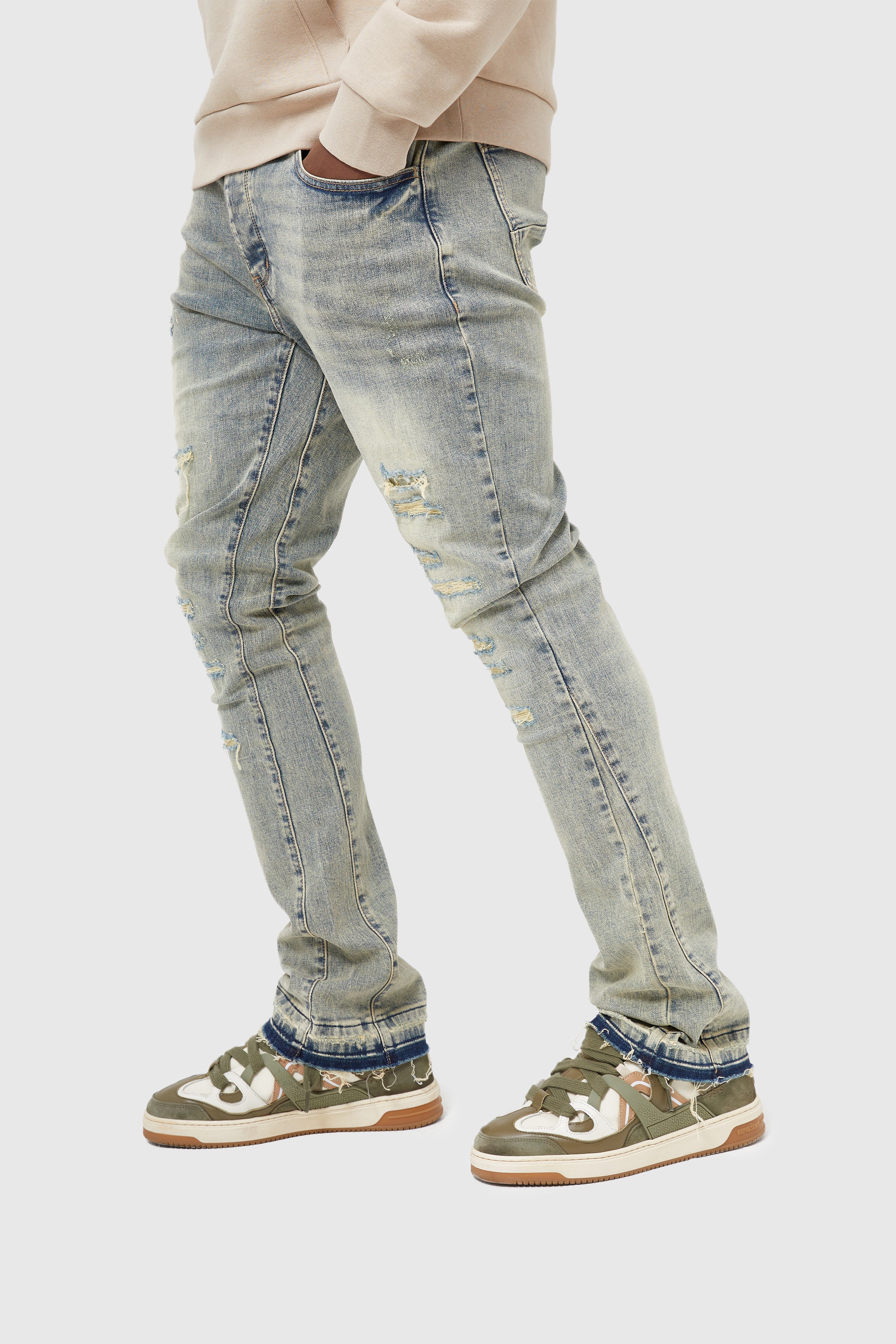 Oasis Flare Jean - Dune Blue - Image 3
