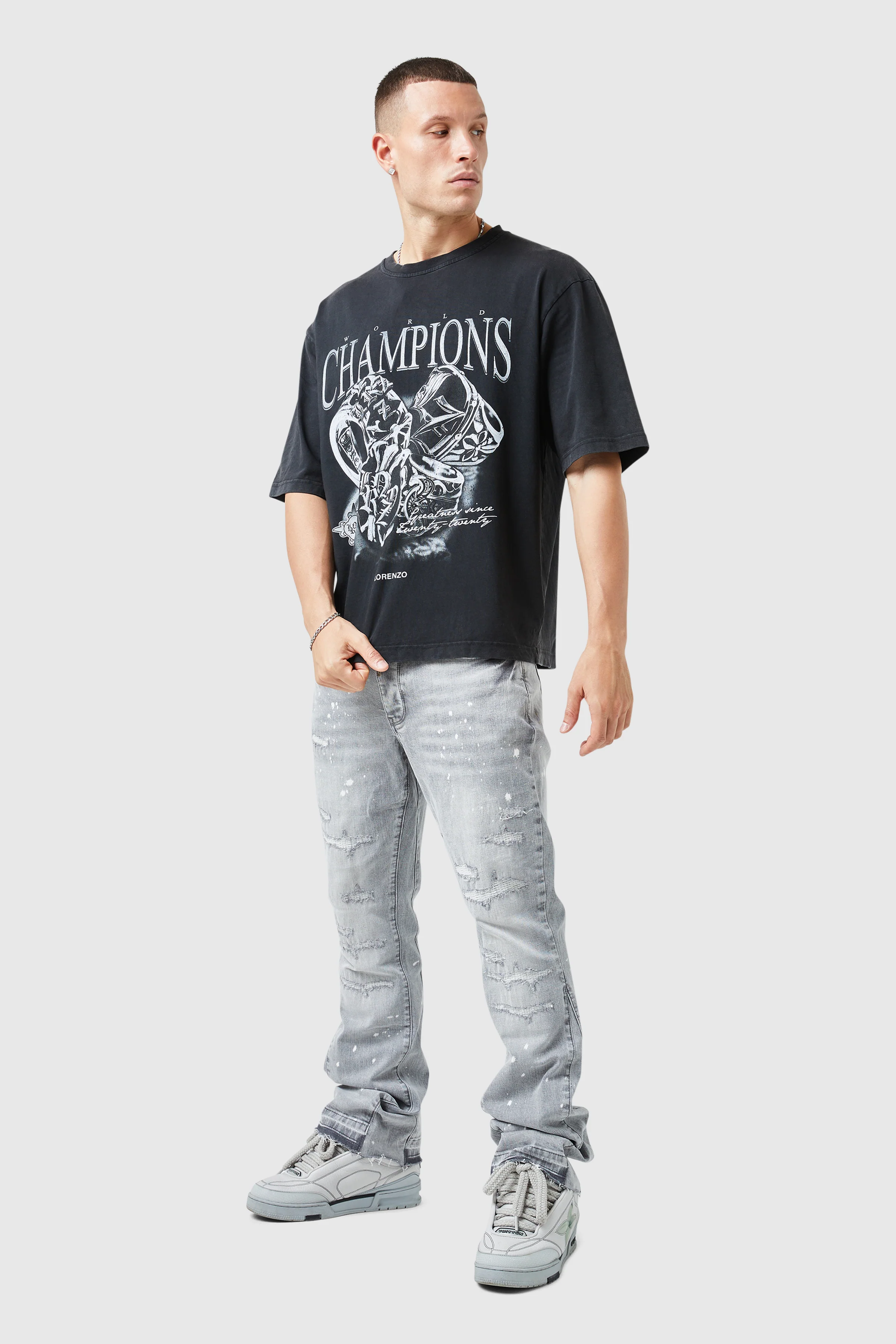 Oasis 2.0 Flare Jean - Light Grey - Image 6