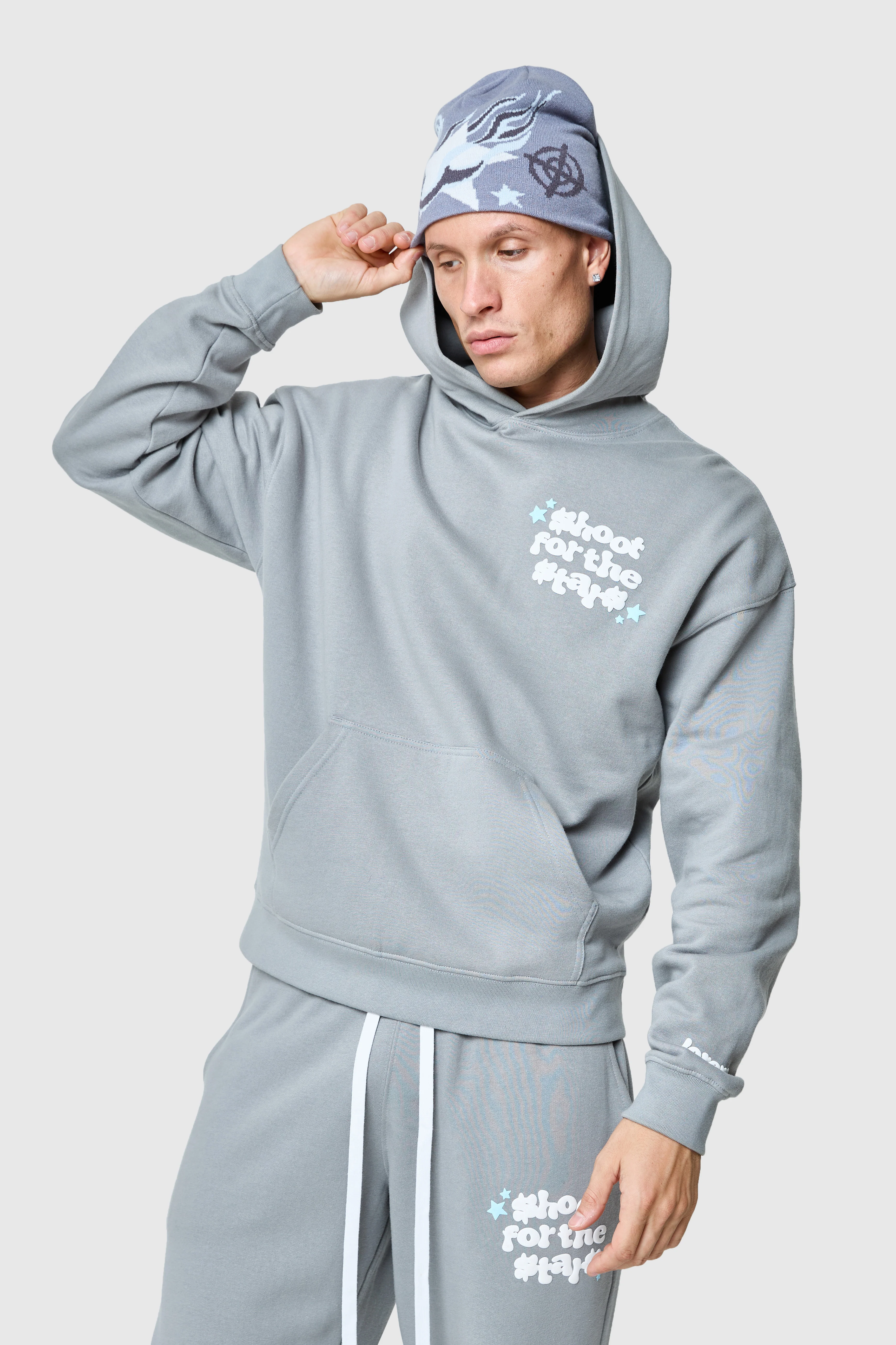 Shoot For The Stars Beanie 2.0 - Moon Grey - Image 3