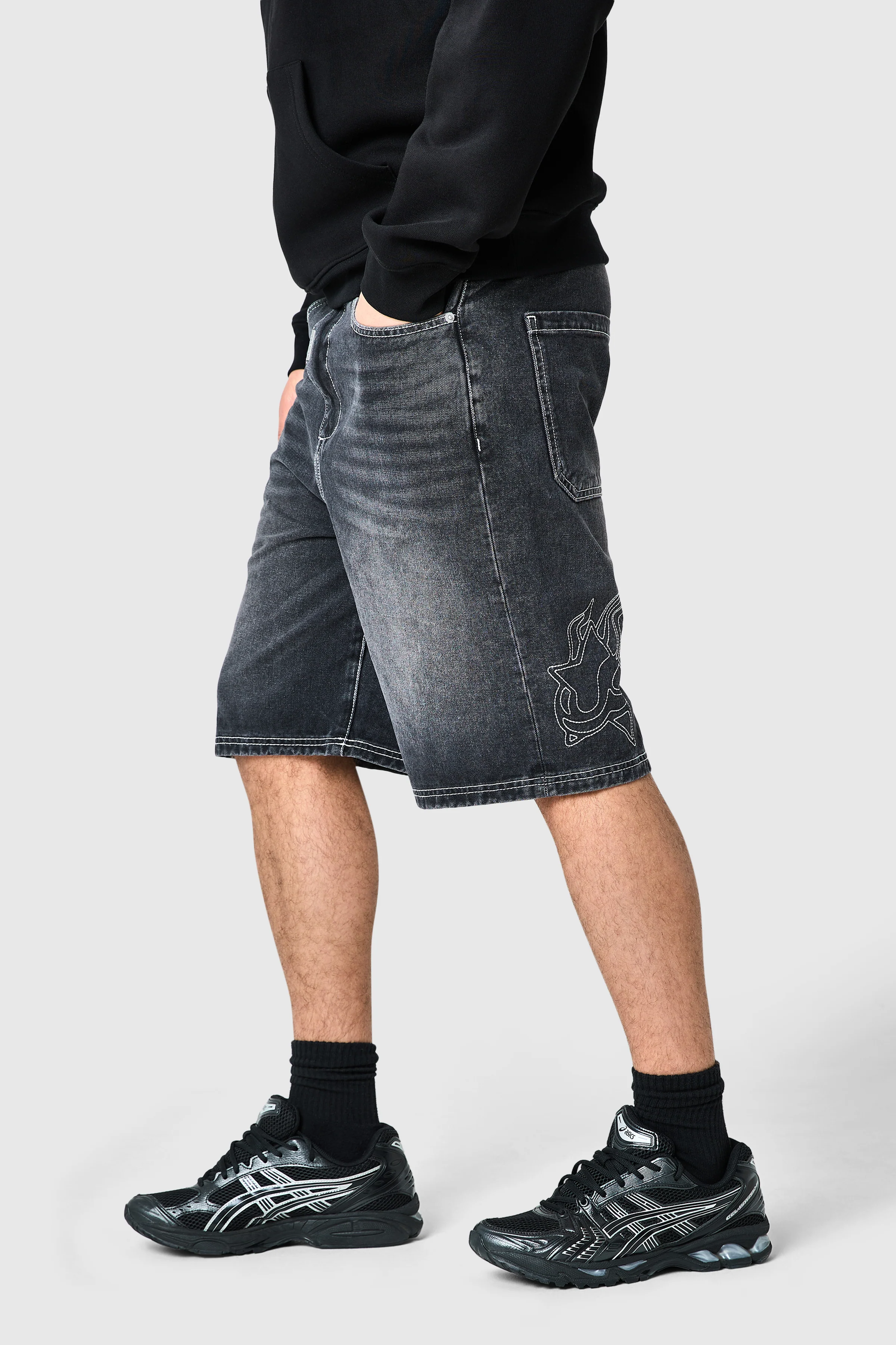 Shoot For The Stars Jort - Black - Image 3