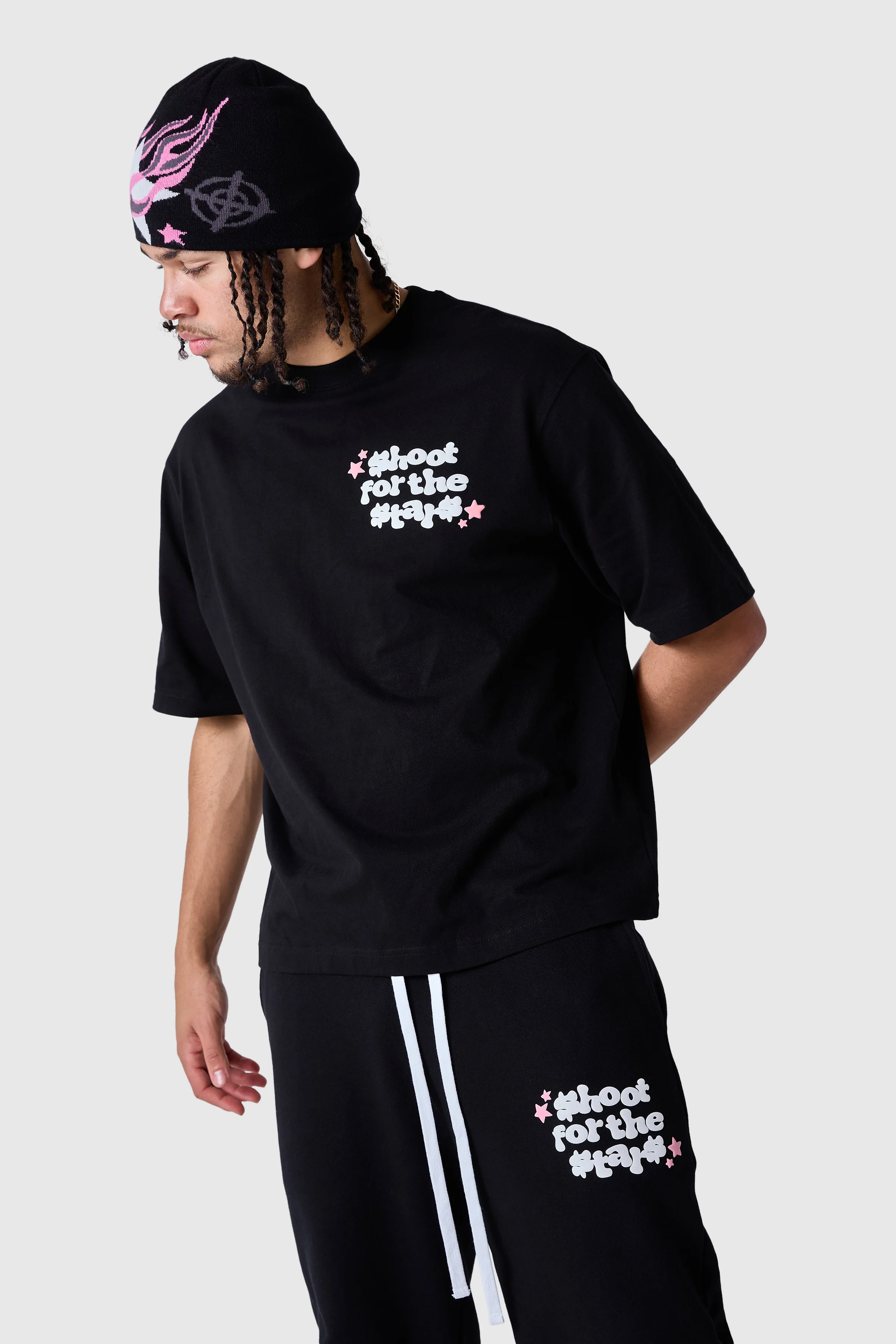 Shoot For The Stars Tee - Black - Image 4