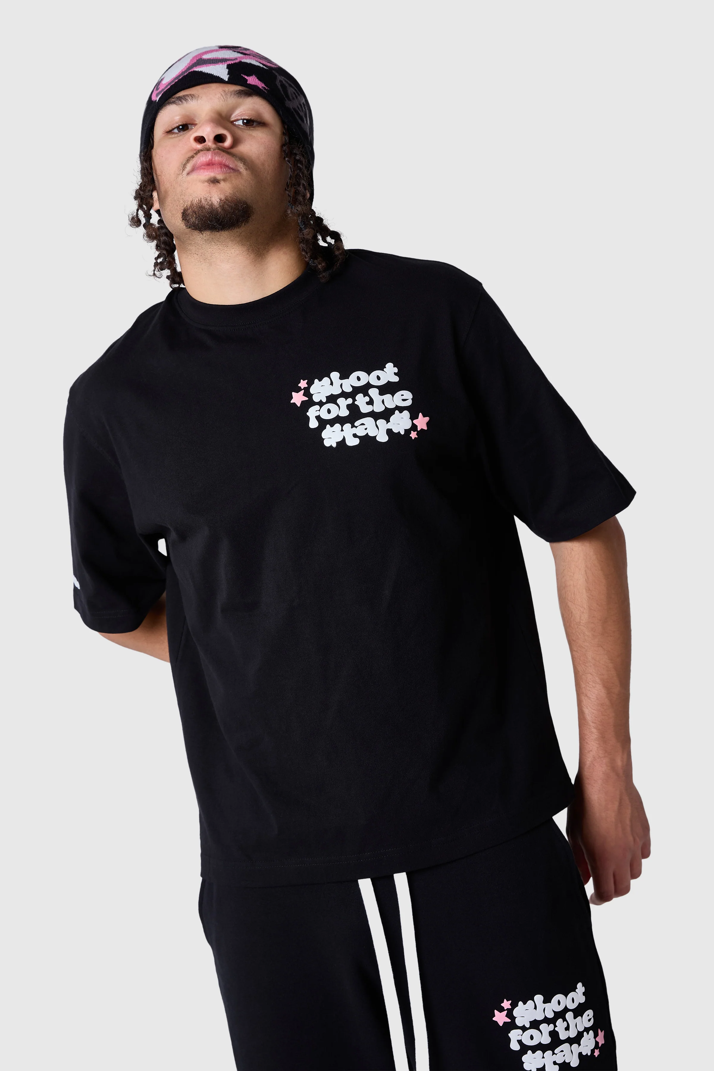 Shoot For The Stars Tee - Black - Image 5