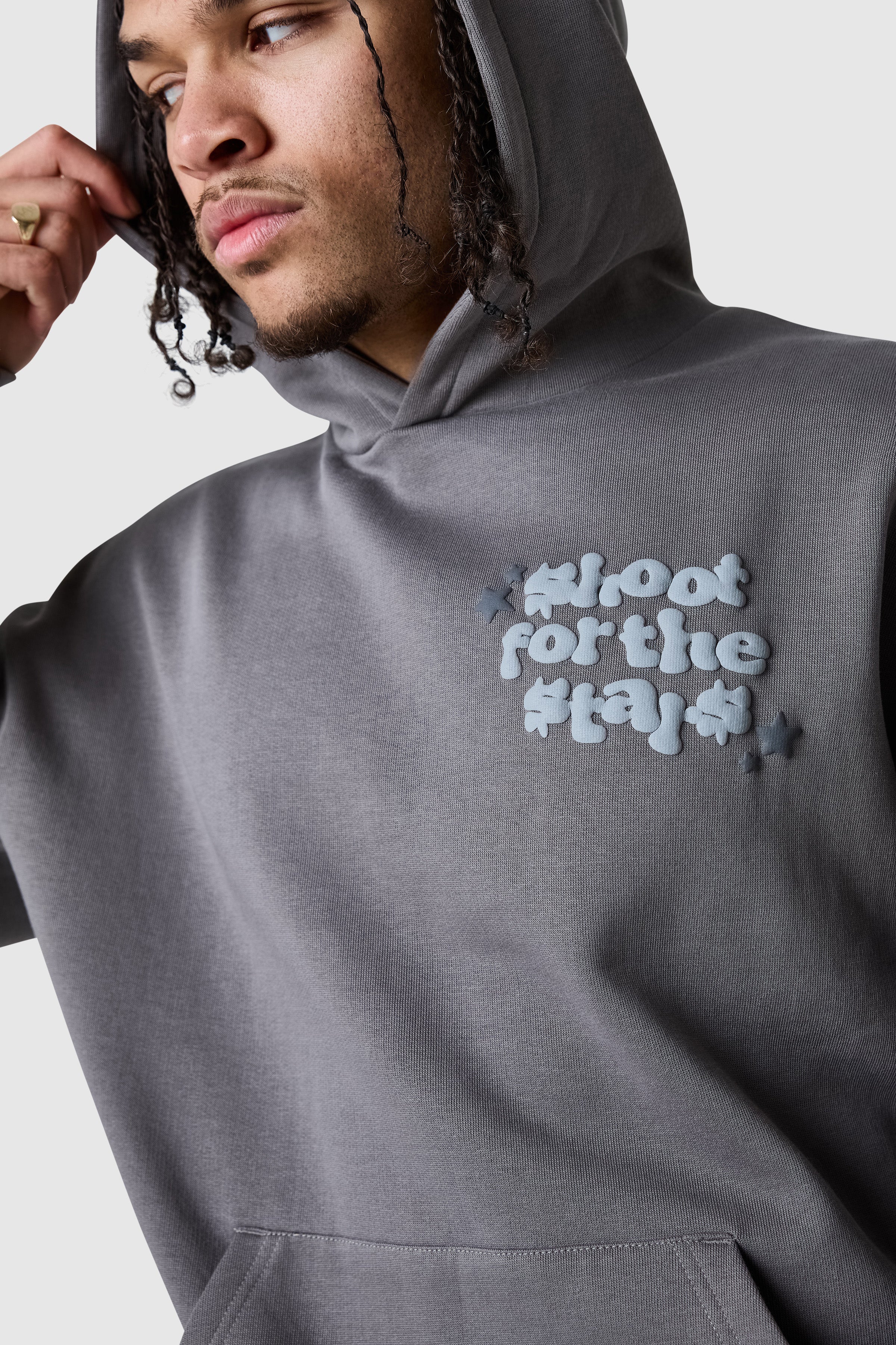 Shoot For The Stars Hood - Steel - Image 4