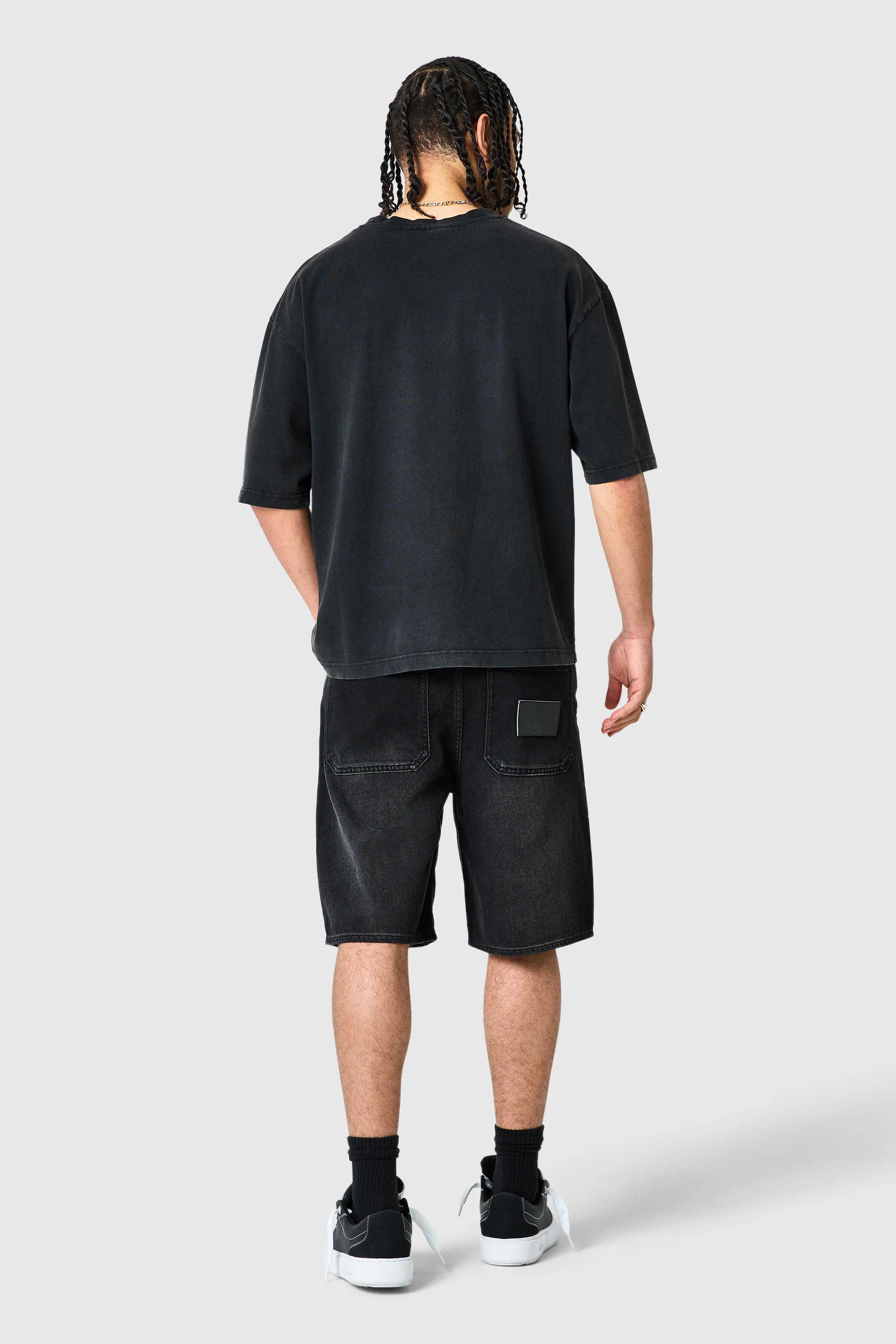 Staples Jort - Black Denim - Image 7