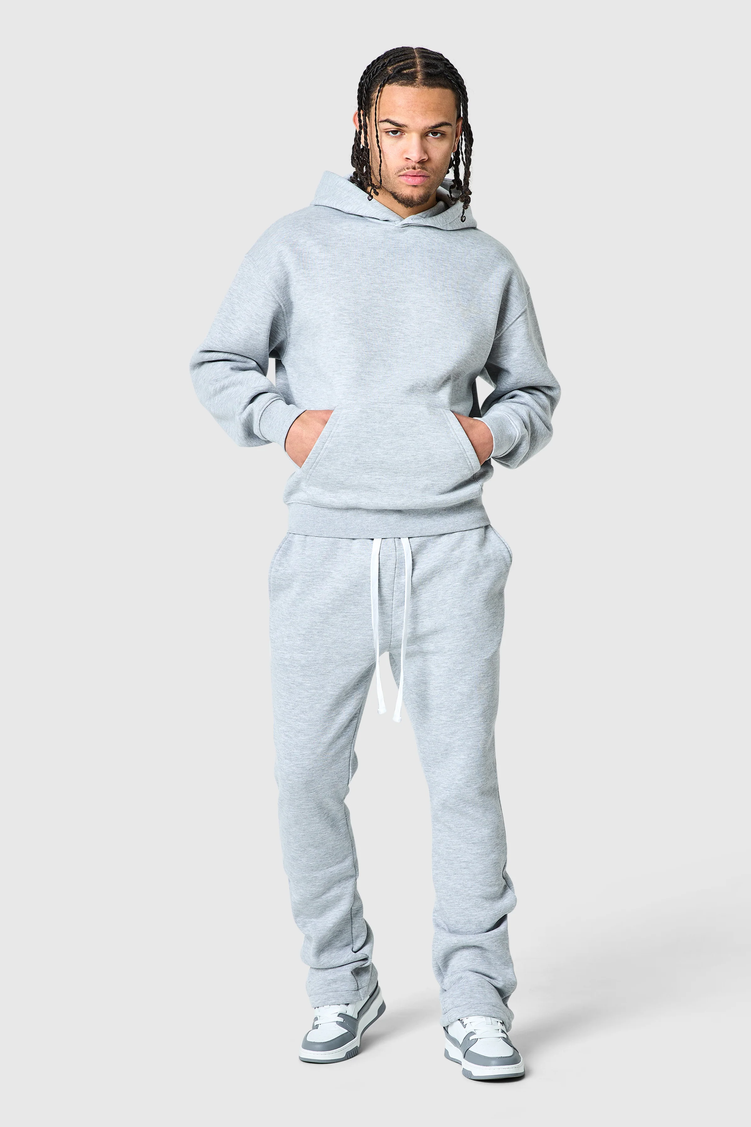 Uniform Flare Jogger - Grey Marl - Image 5