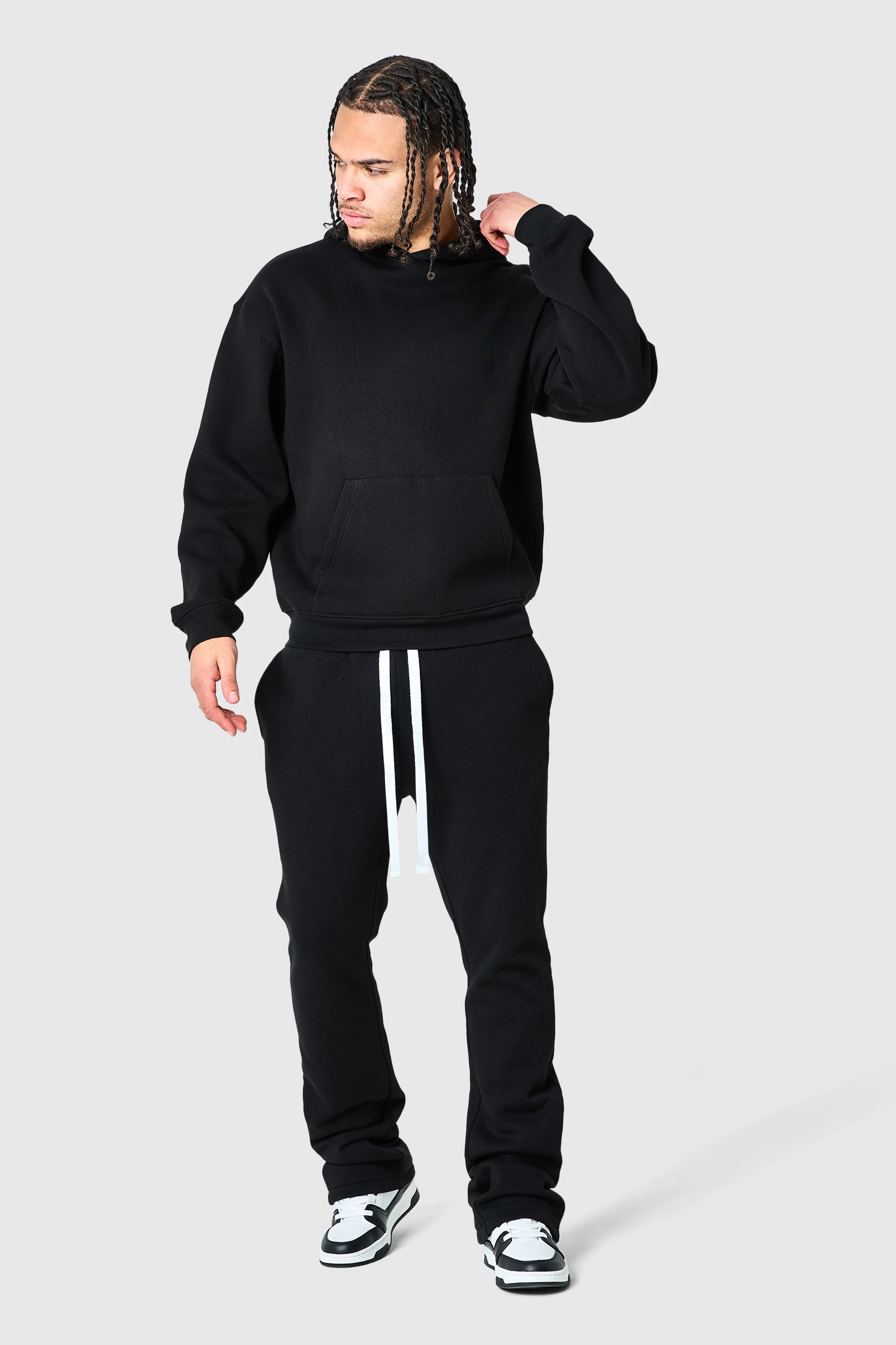 Uniform Flare Tracksuit - Black - Image 5