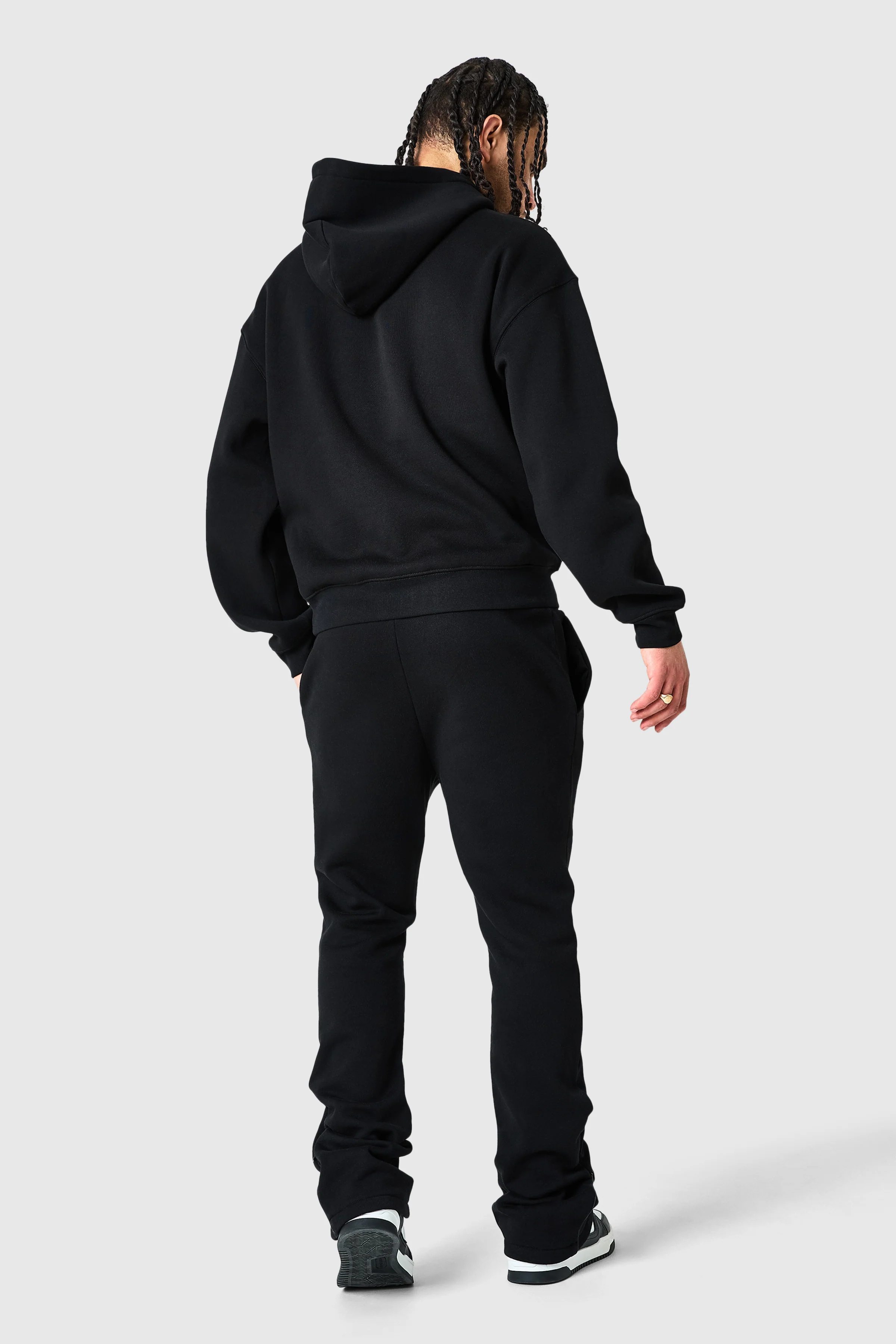 Uniform Flare Tracksuit - Black - Image 6