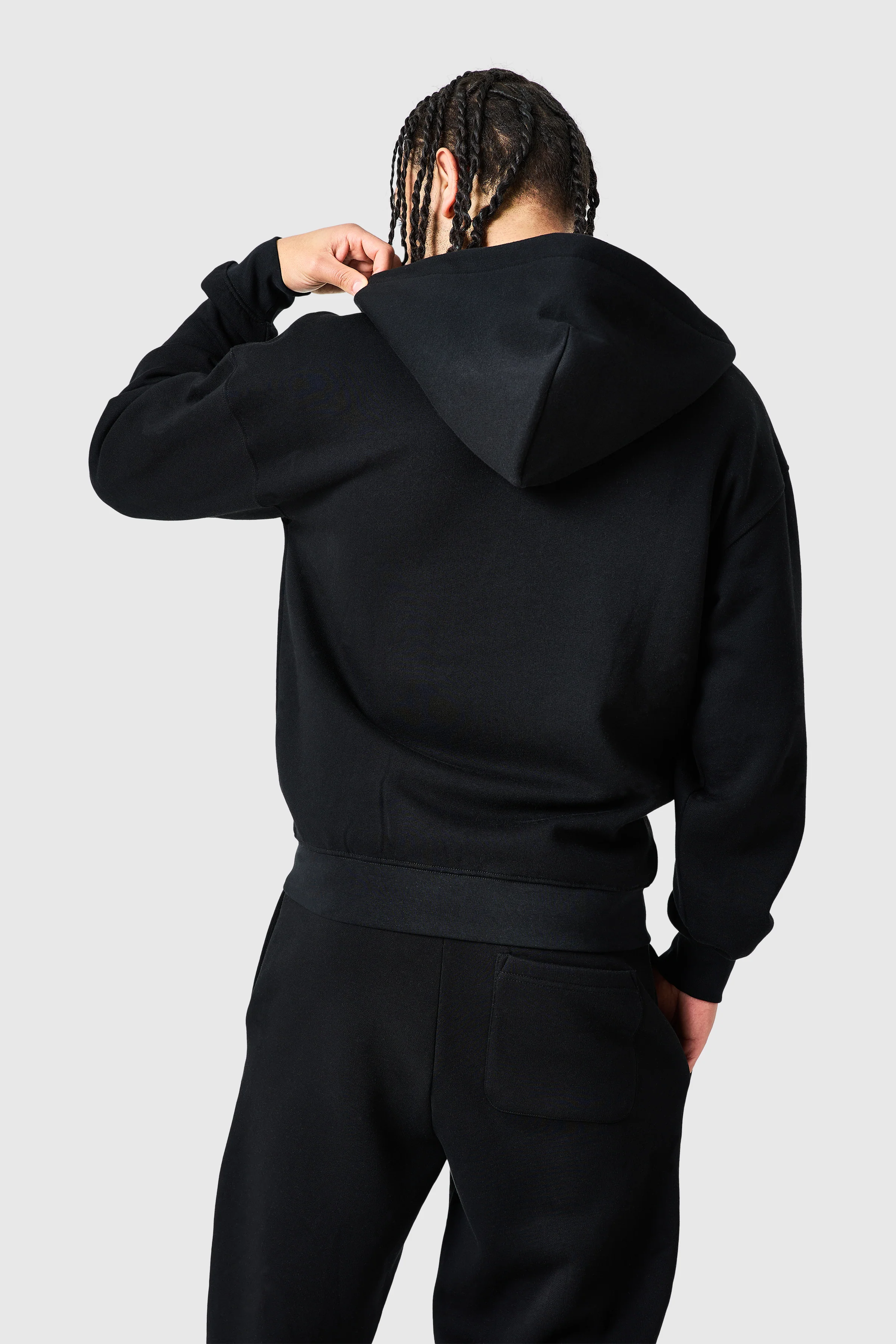 Uniform Zip Hood - Black - Image 4