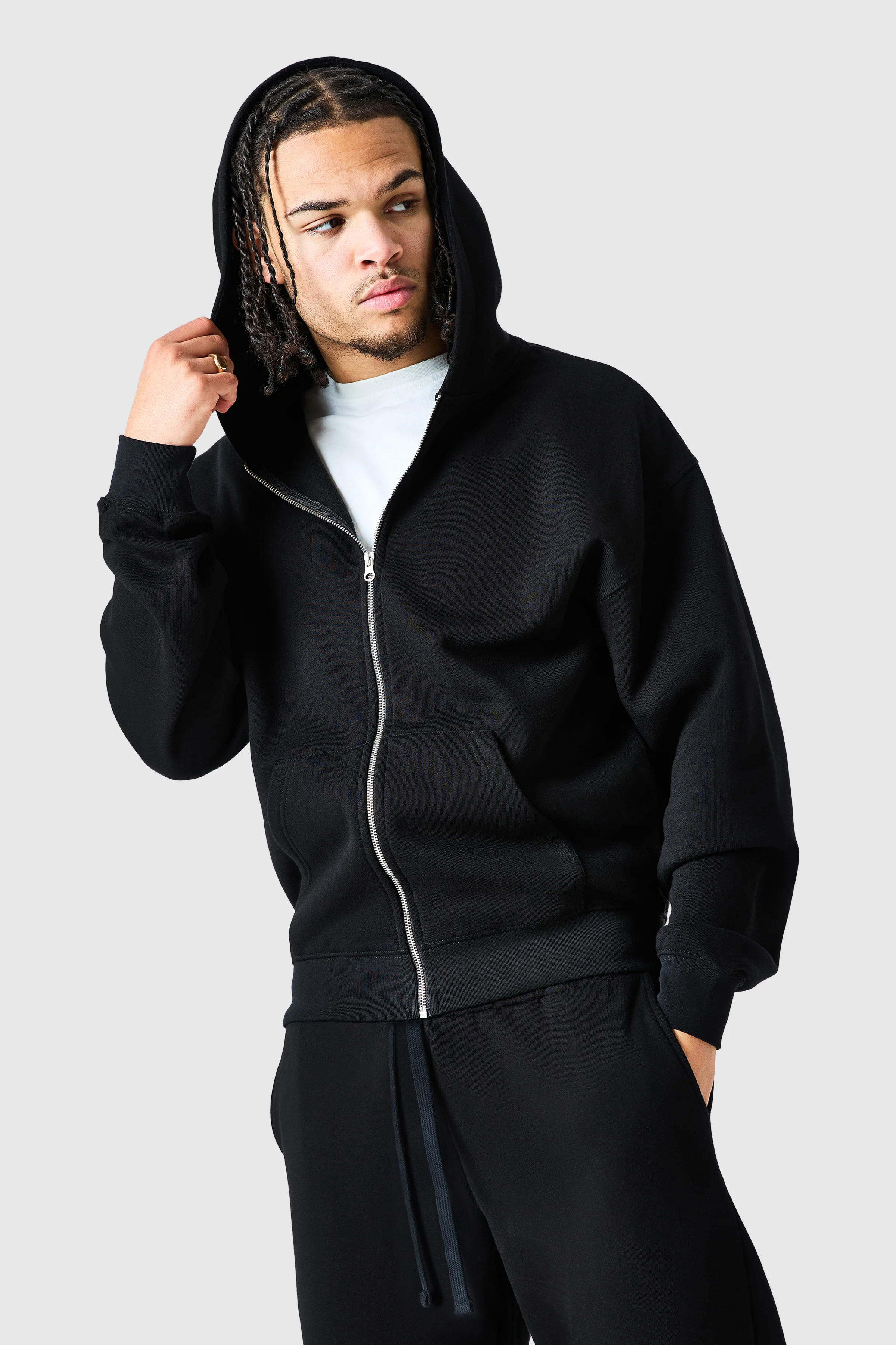 Uniform Zip Tracksuit - Black - Image 11