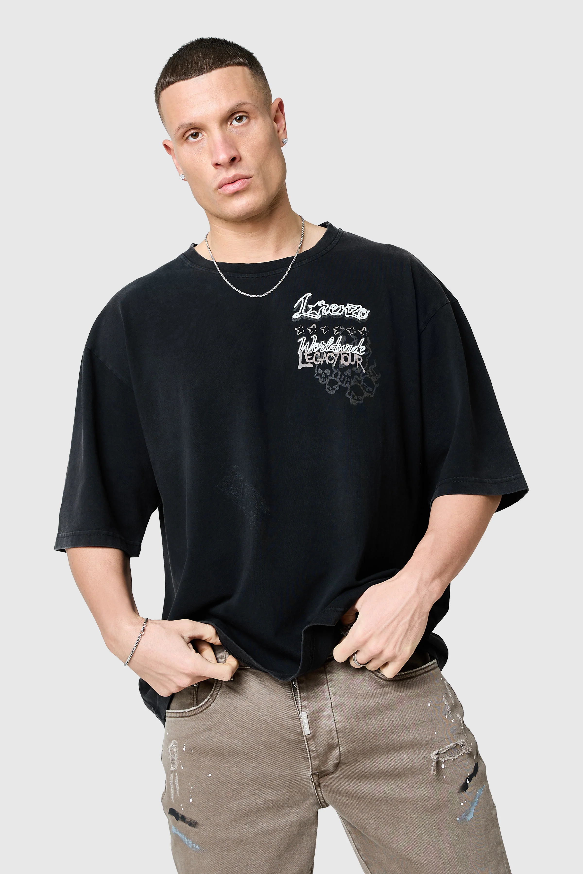 Utopia Tee - Black Acid Wash - Image 5