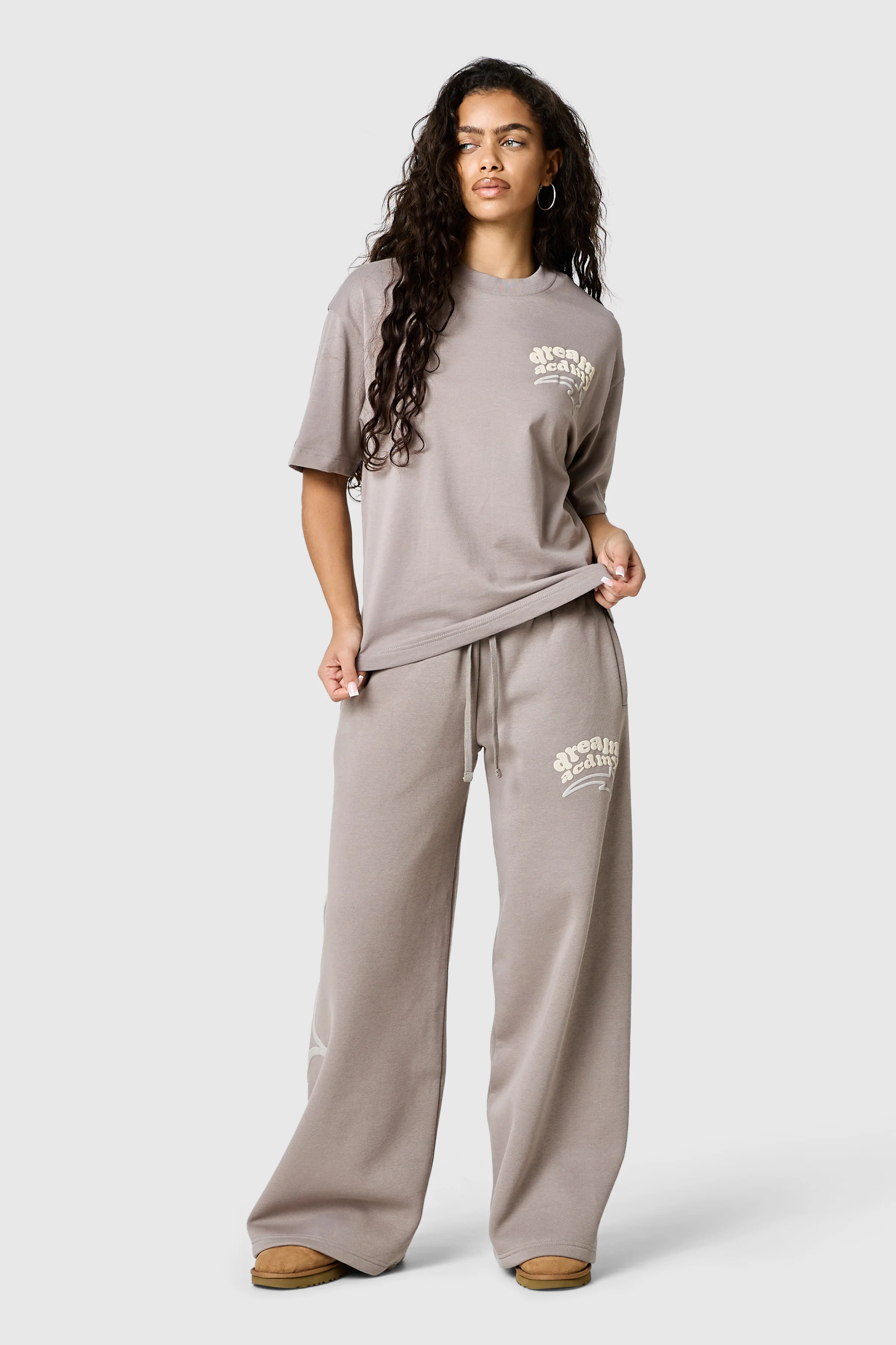 Womens Dream Acdmy Tee - Soft Taupe - Image 5