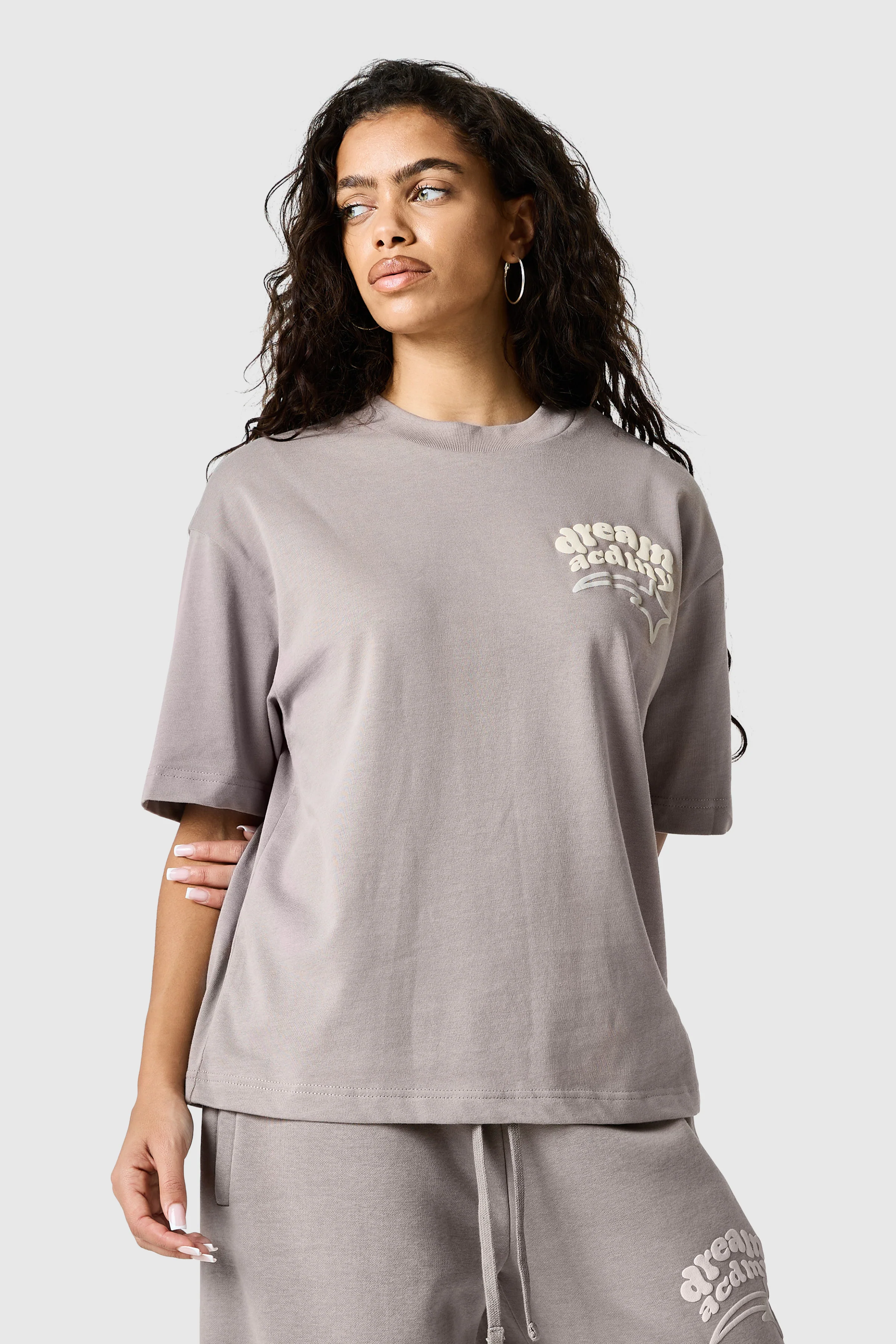 Womens Dream Acdmy Tee - Soft Taupe - Image 8