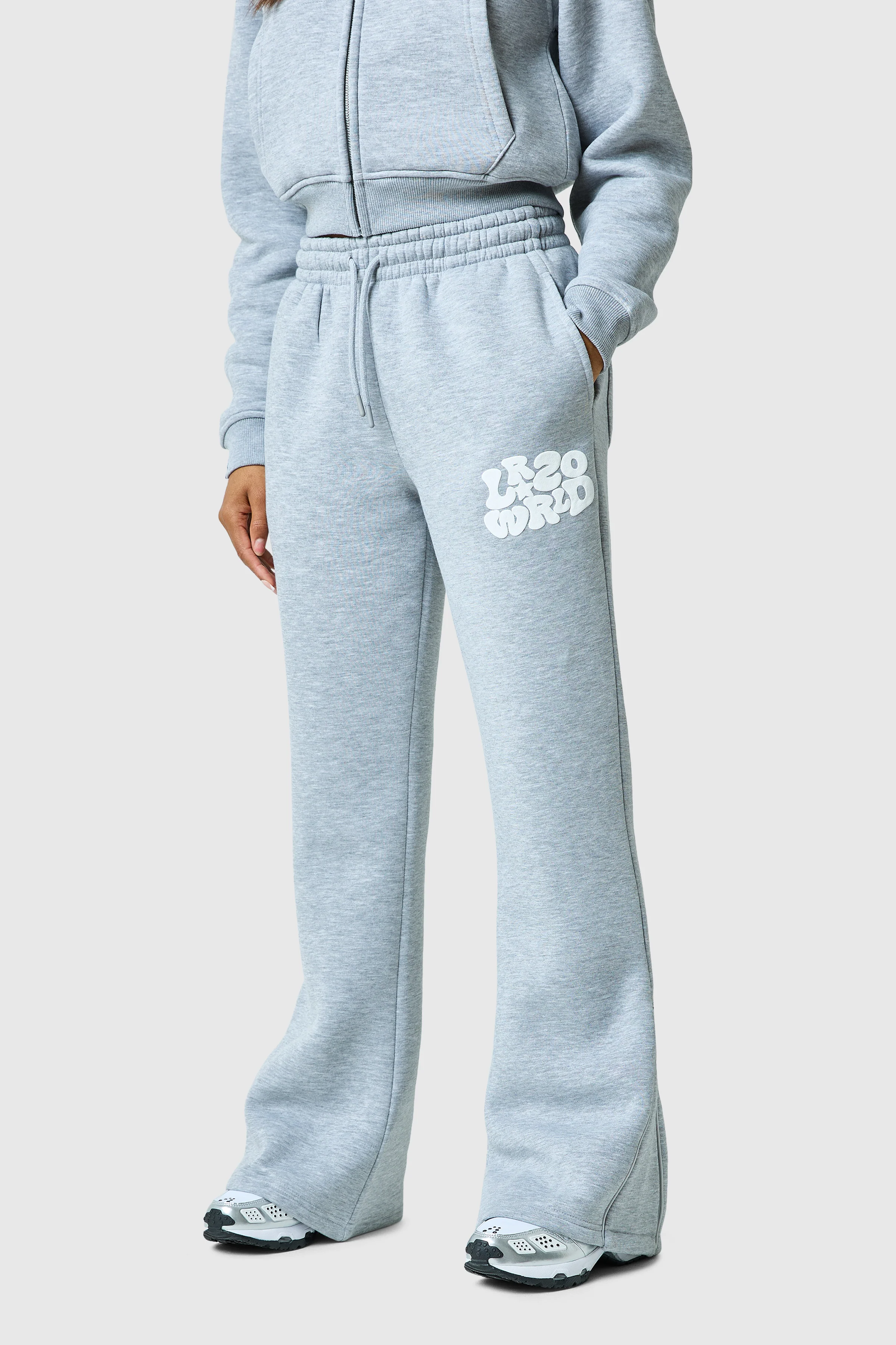 Womens Luna Tracksuit - Grey Marl - Image 11