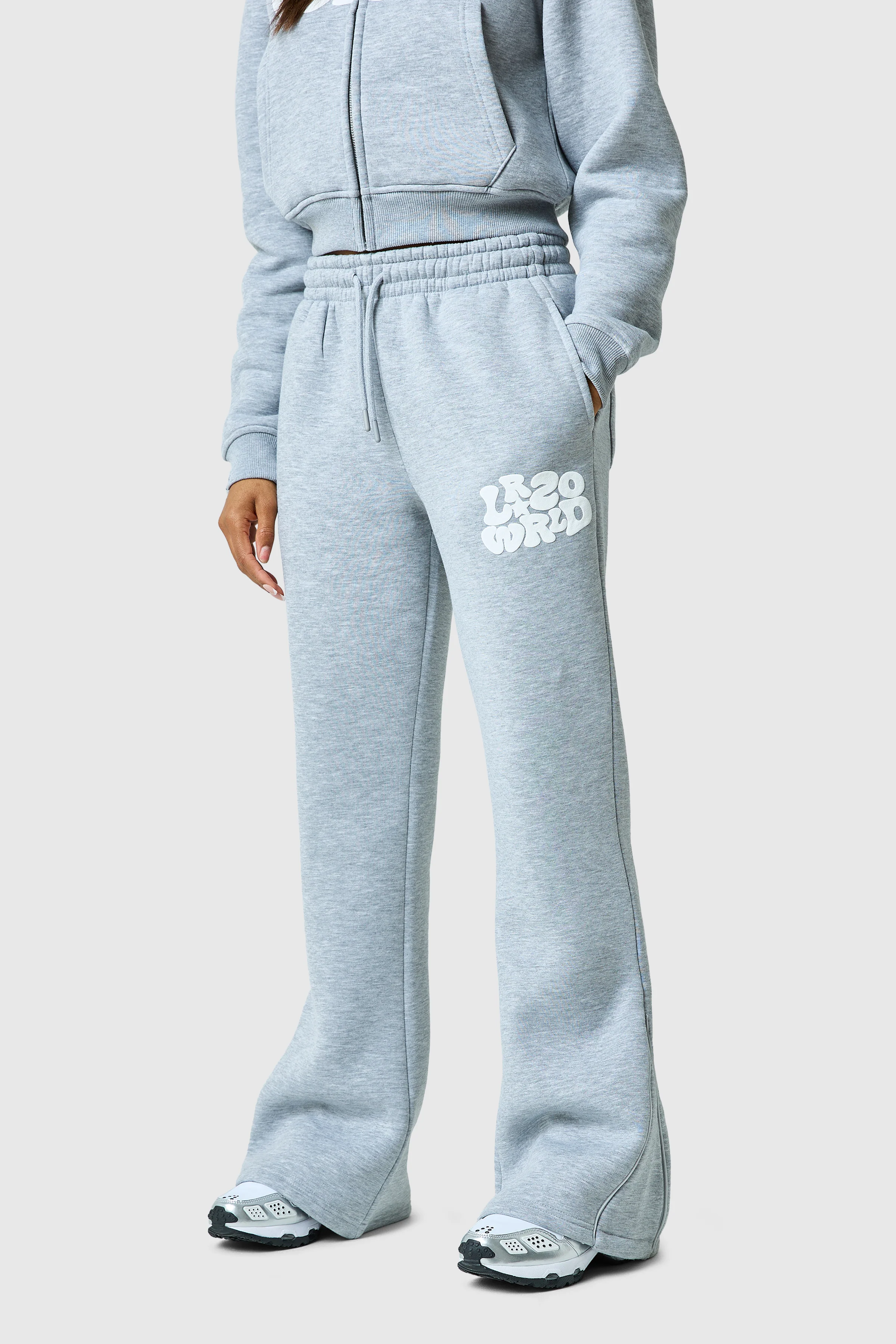 Womens Luna Tracksuit - Grey Marl - Image 5