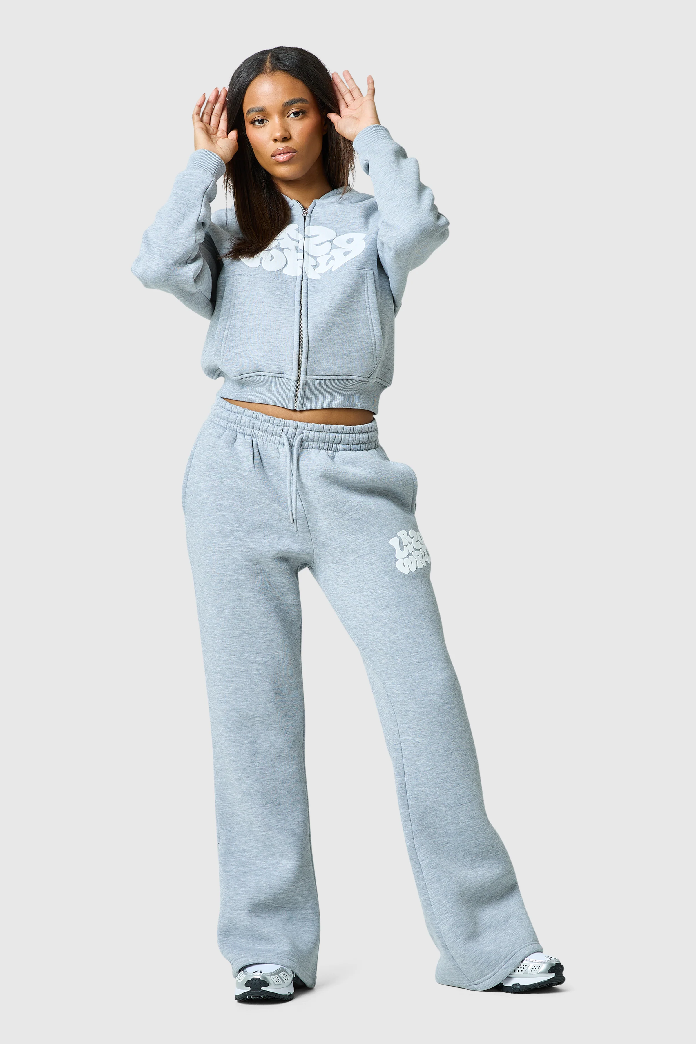 Womens Luna Tracksuit - Grey Marl - Image 9
