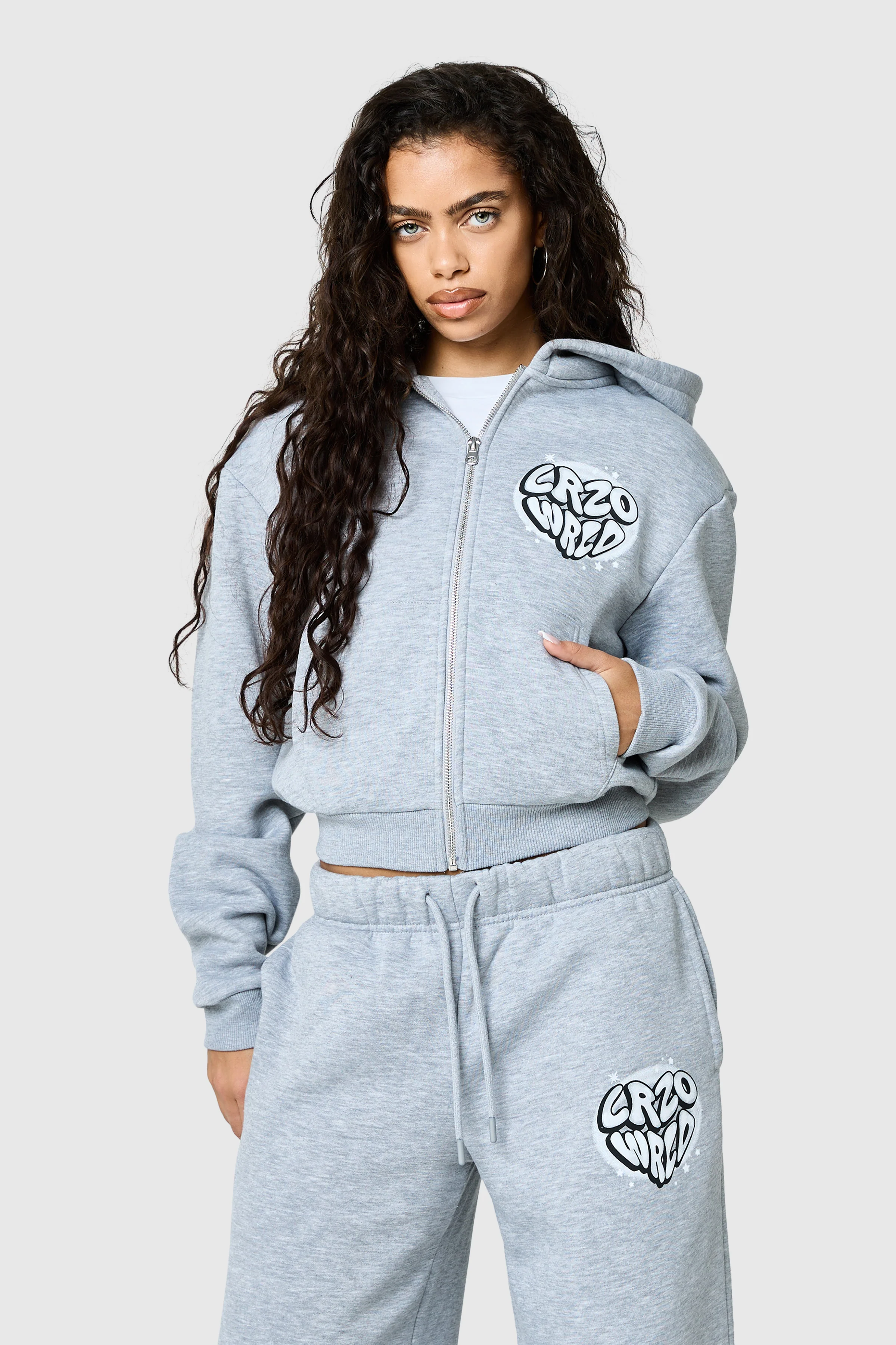 Womens Nova Hood - Grey Marl - Image 4