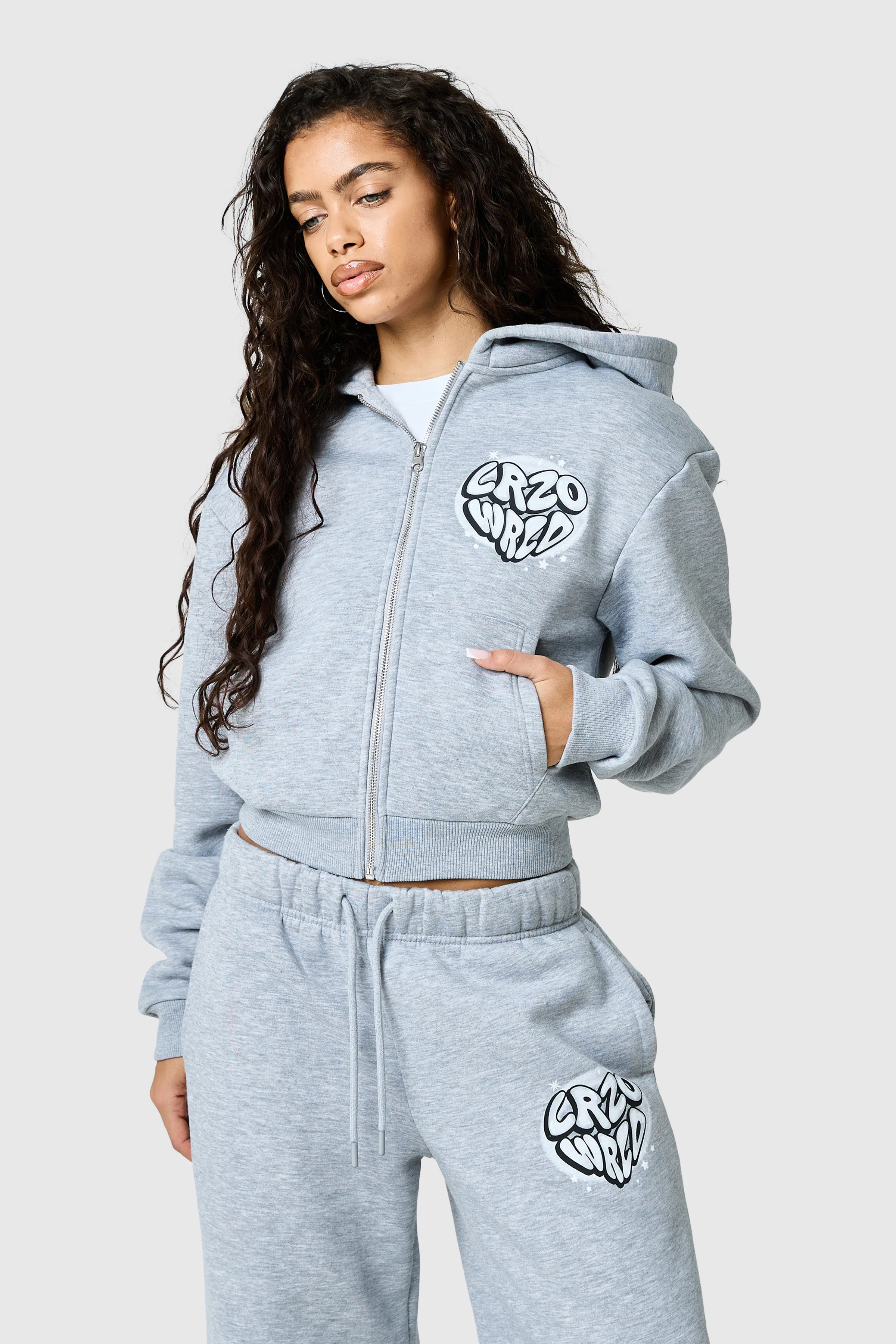 Womens Nova Hood - Grey Marl - Image 6