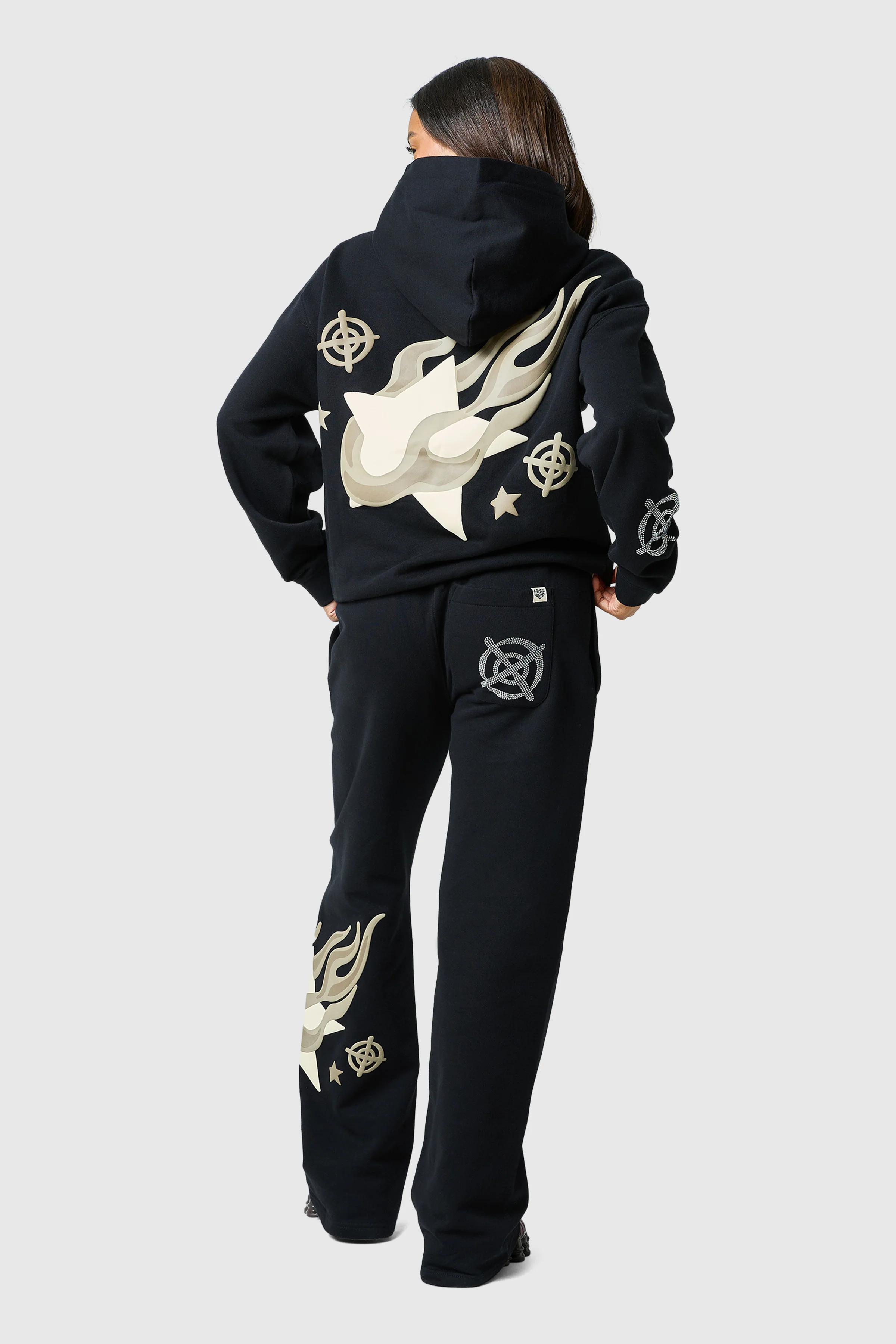 Womens Shoot For The Stars Hood - Black - Image 6