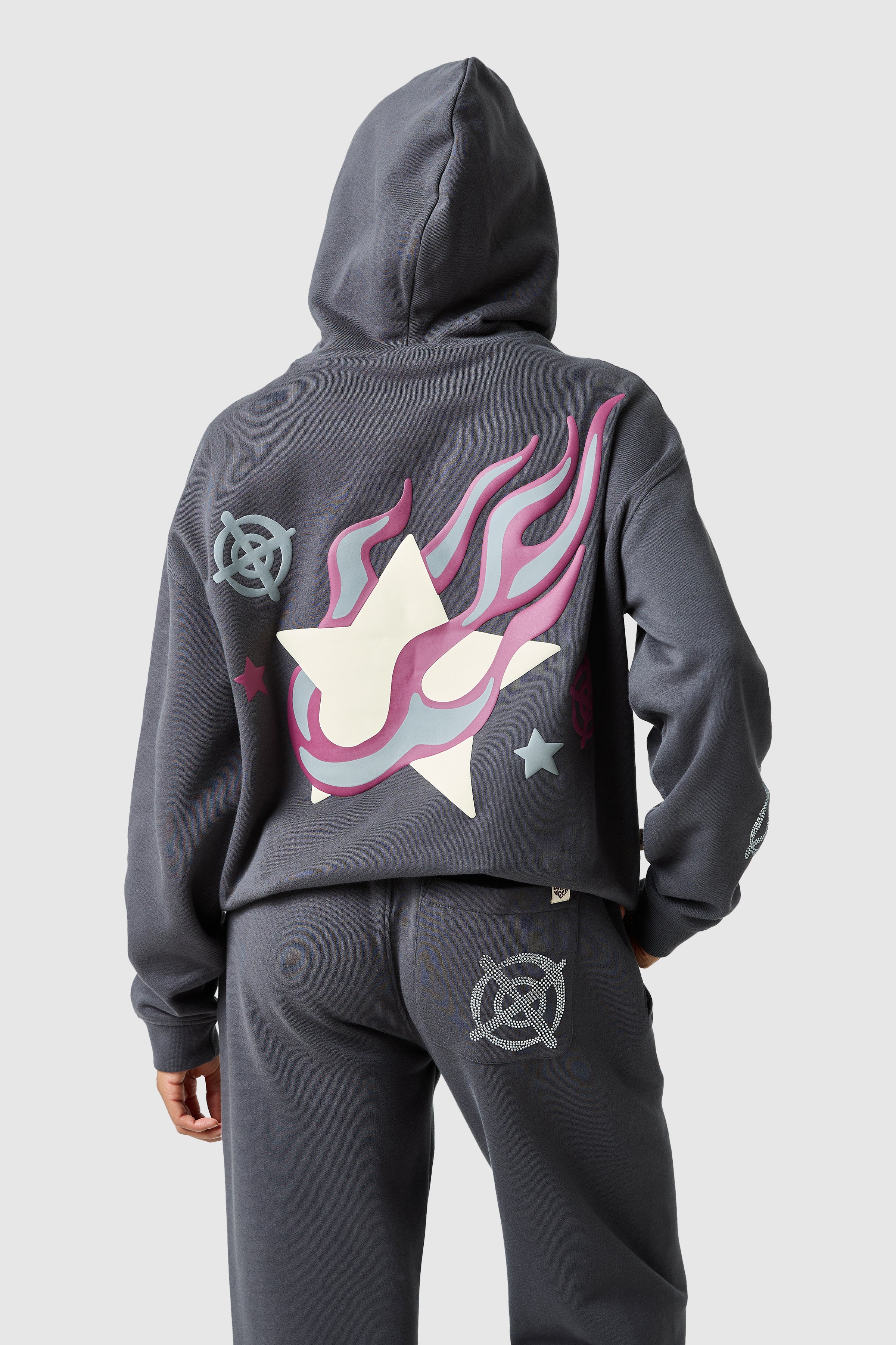 Womens Shoot For The Stars Hood - Volcano Grey - Image 5