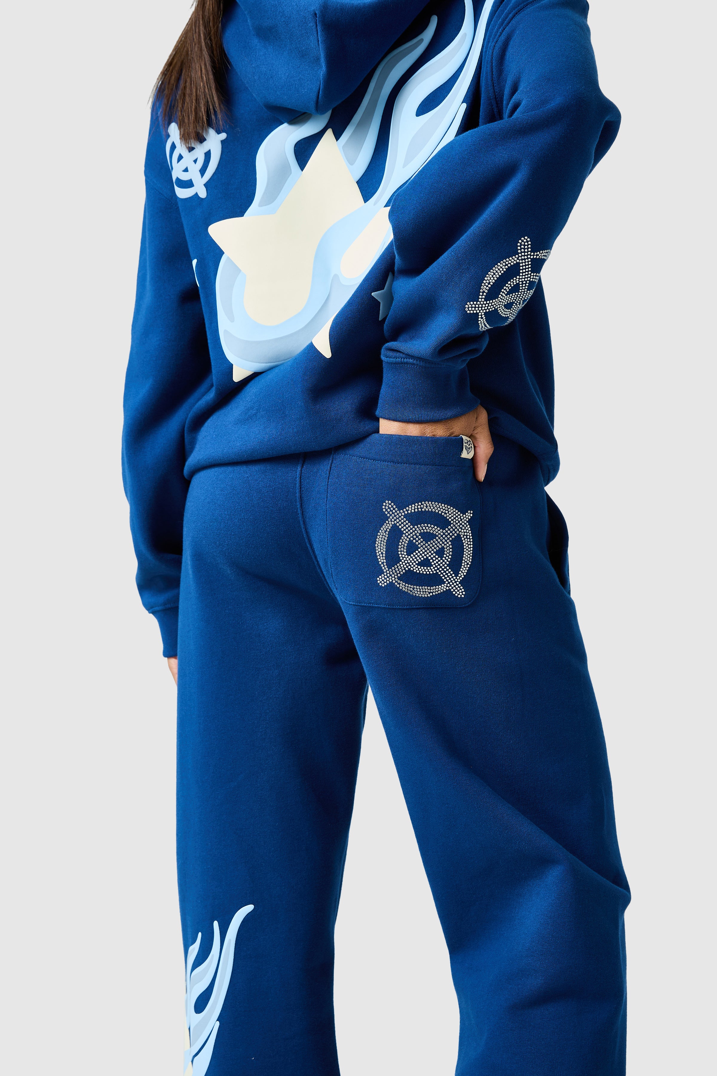 Womens Shoot For The Stars Tracksuit - Ocean Navy - Image 8